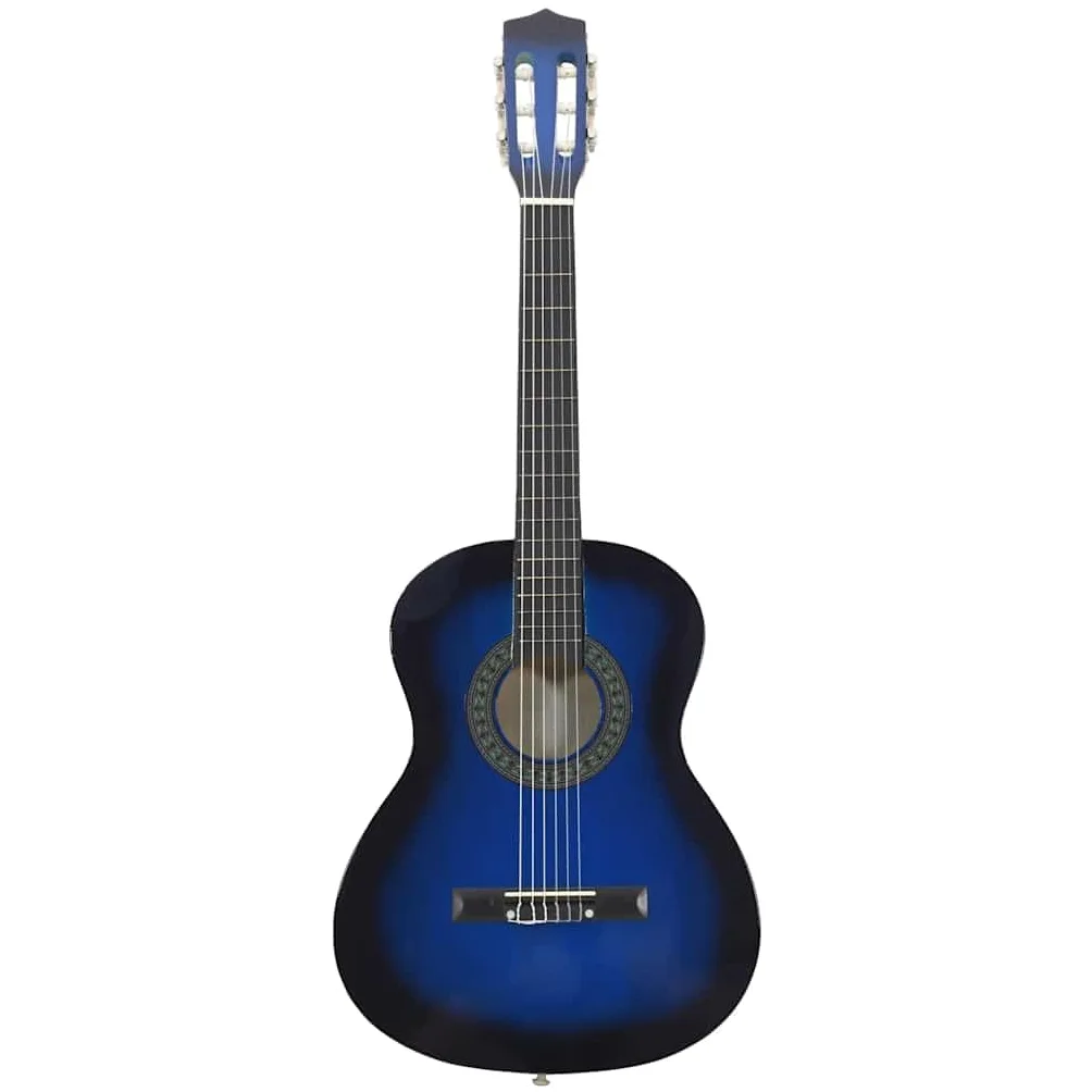Set Chitarra Classica 8 pz per Principianti Blu 3/4 36", Arte e Svago,Strumenti Musicali,Strumenti a Corda,Chitarre, 2.25kg-70117