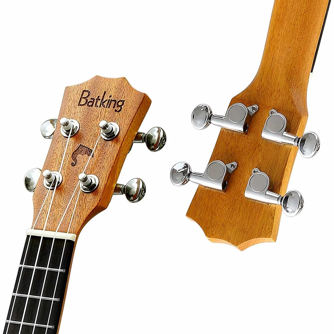 Ukulele da concerto con parte superiore in mogano, 58,4 cm, con accessori per ukulele con custodia, tracolla, corda in nylon, plettri 21 inch Naturale