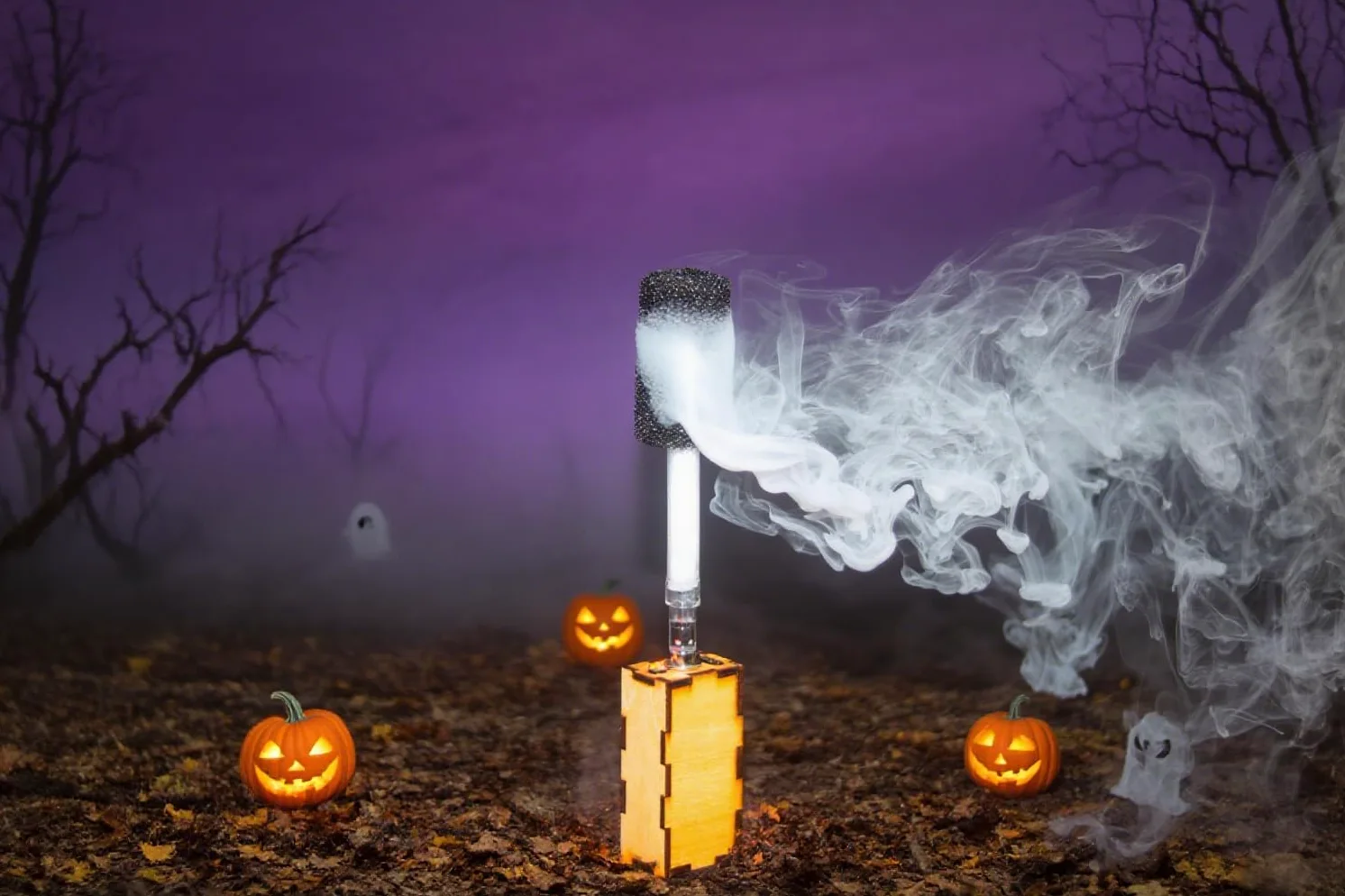 Macchina del Fumo Portatile con Telecomando, Mini Nebbiogeno per Effetti Scenici, Feste, Halloween