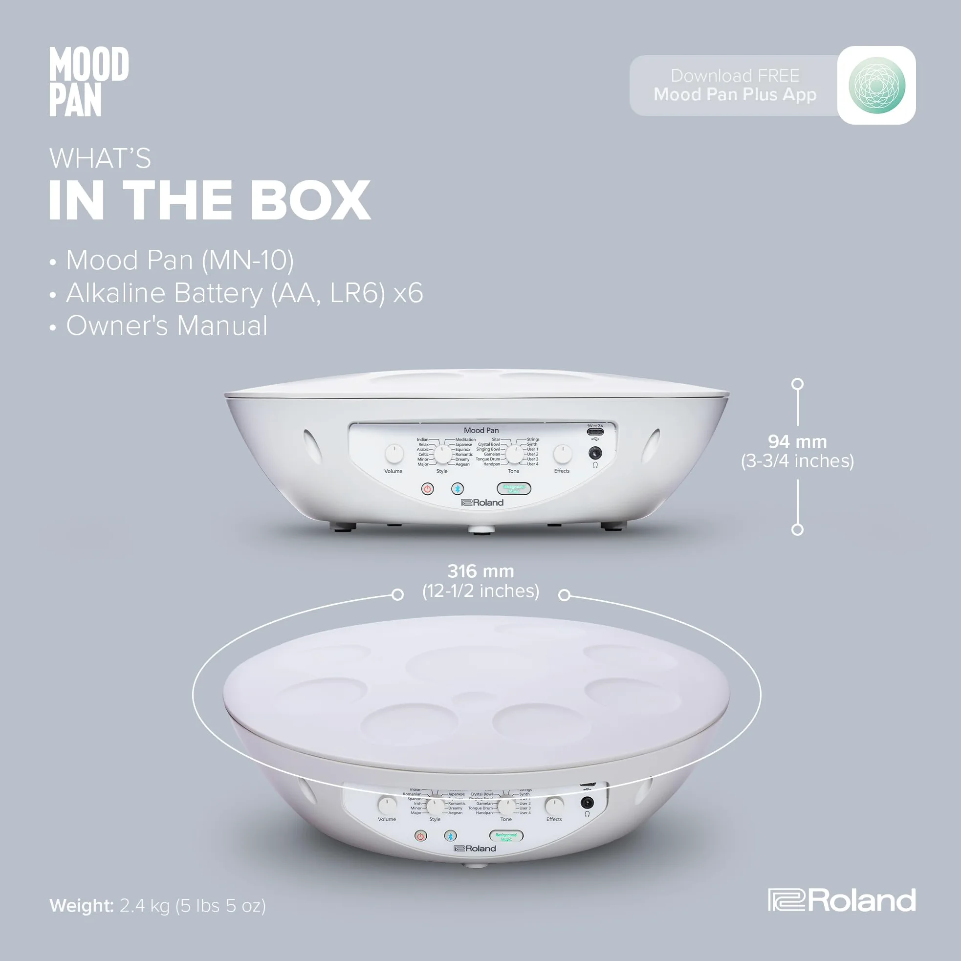 Roland MN-10 Digital Mood Pan Mano Elettronica Percussioni