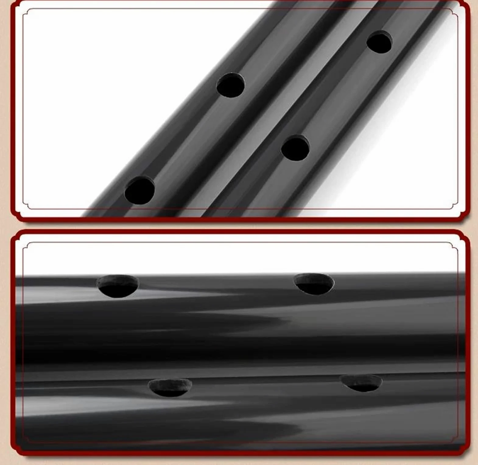 Flauto dolce Shakuhachi in ABS con chiave Re per esercitazioni con borsa adatta ai principianti 5 fori 1.4 1.6 1.8 Flauto Bambù Professionale(1.8)