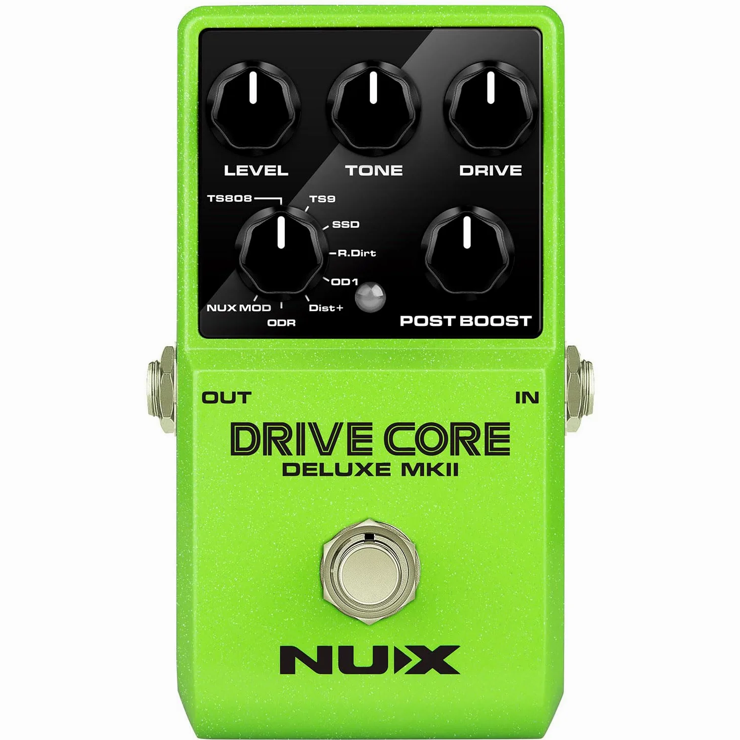 NUX | Drive Core Deluxe MKII Pedale Overdrive - 8 modalità analogiche True Bypass, Post Boost, Stompbox compatto - Per chitarra elettrica, amplificatore valvolare, FX Loop, Pedalboard, Boss, JHS