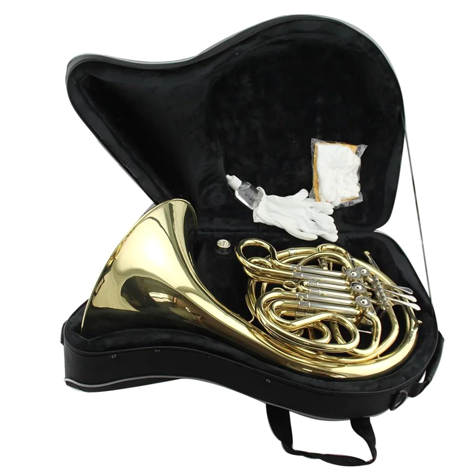 Corno Francese Strumento Musicale Professionale A Doppio Corno Francese A 4 Tasti Laccato Oro