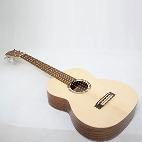 UKULELE BARITONO MADE IN EUROPE TAVOLA ABETE MASSELLO FONDO FASCE NOCE TASTIERA IN PALISSANDRO