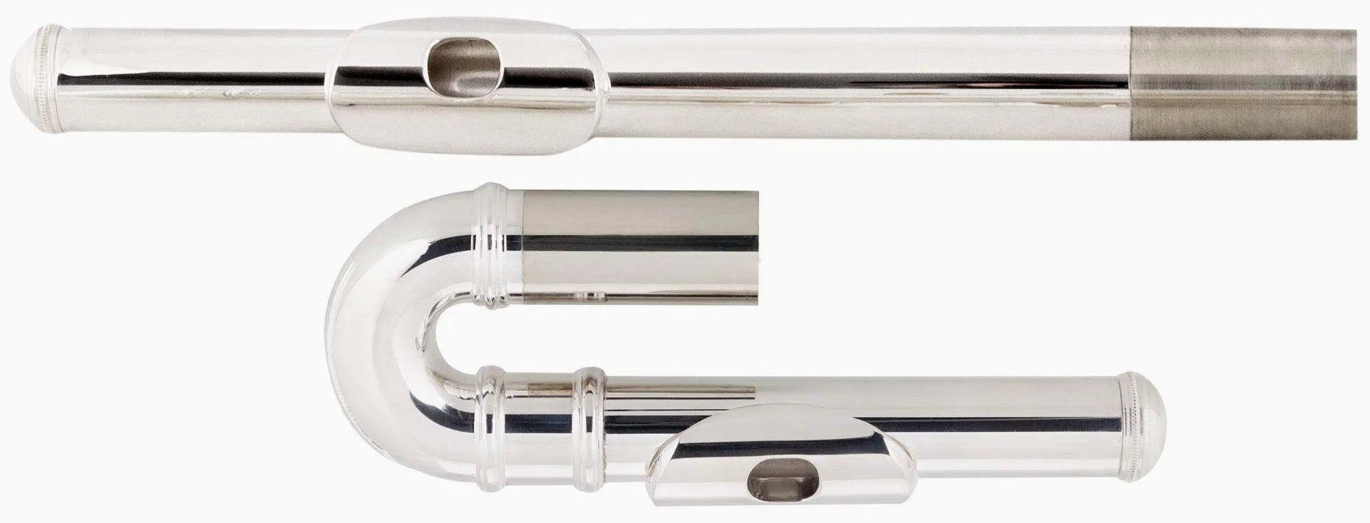 Flauto Traverso Lechgold FL-19/2U, Flauto traverso in 3 pezzi, Testa dritta | Testa curva a forma di U, Completamente argentato, Intero flauto in nickel silver, Piede in C, Chiavi chiuse, Meccanica E