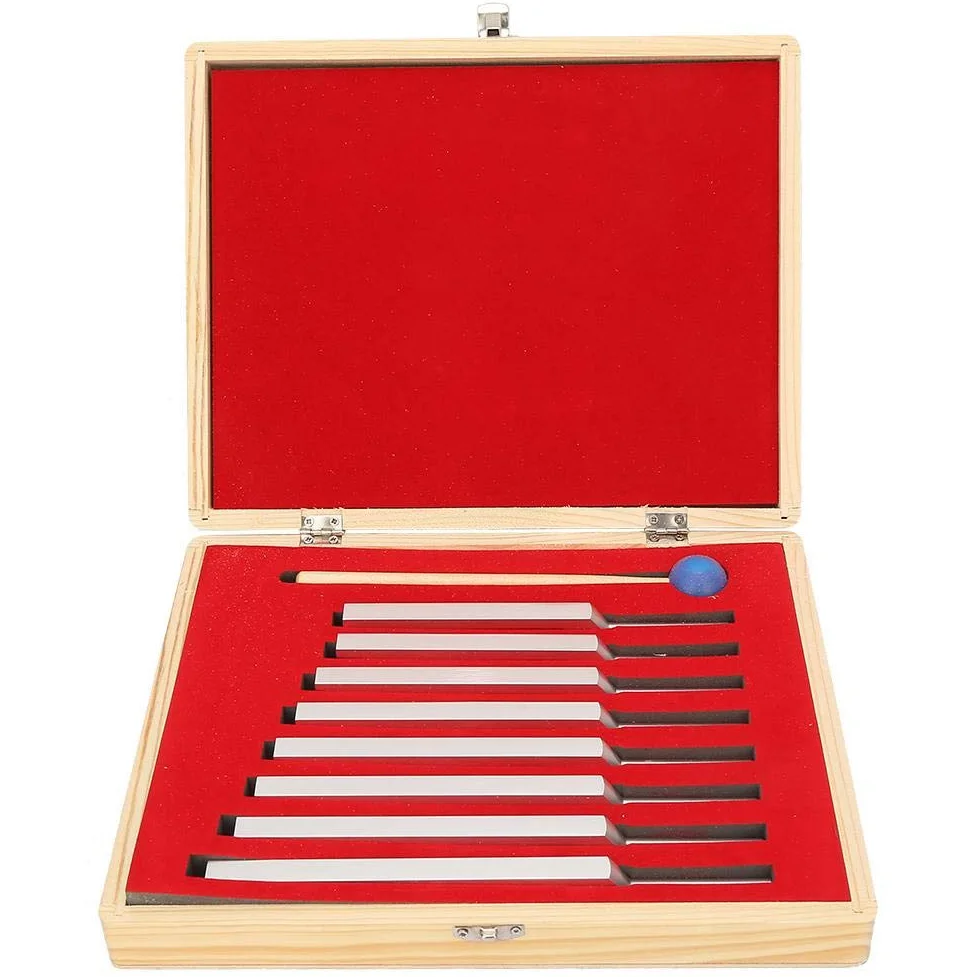 Diapason Curativo, 256Hz / 288Hz / 320Hz / 341.3Hz / 384Hz / 4266Hz / 480Hz Lega di Alluminio Diapason Medico Set di Diapason 8Pezzi Set Diapason neurologico per guarigione