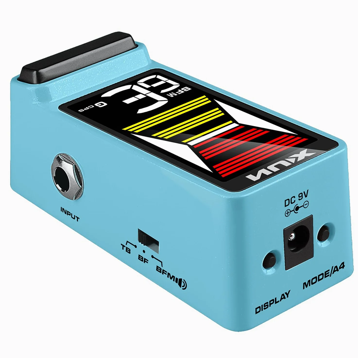 Nux NTU-3 MKII Flow Tune Accordatore blu con alimentatore Keepdrum 9 V