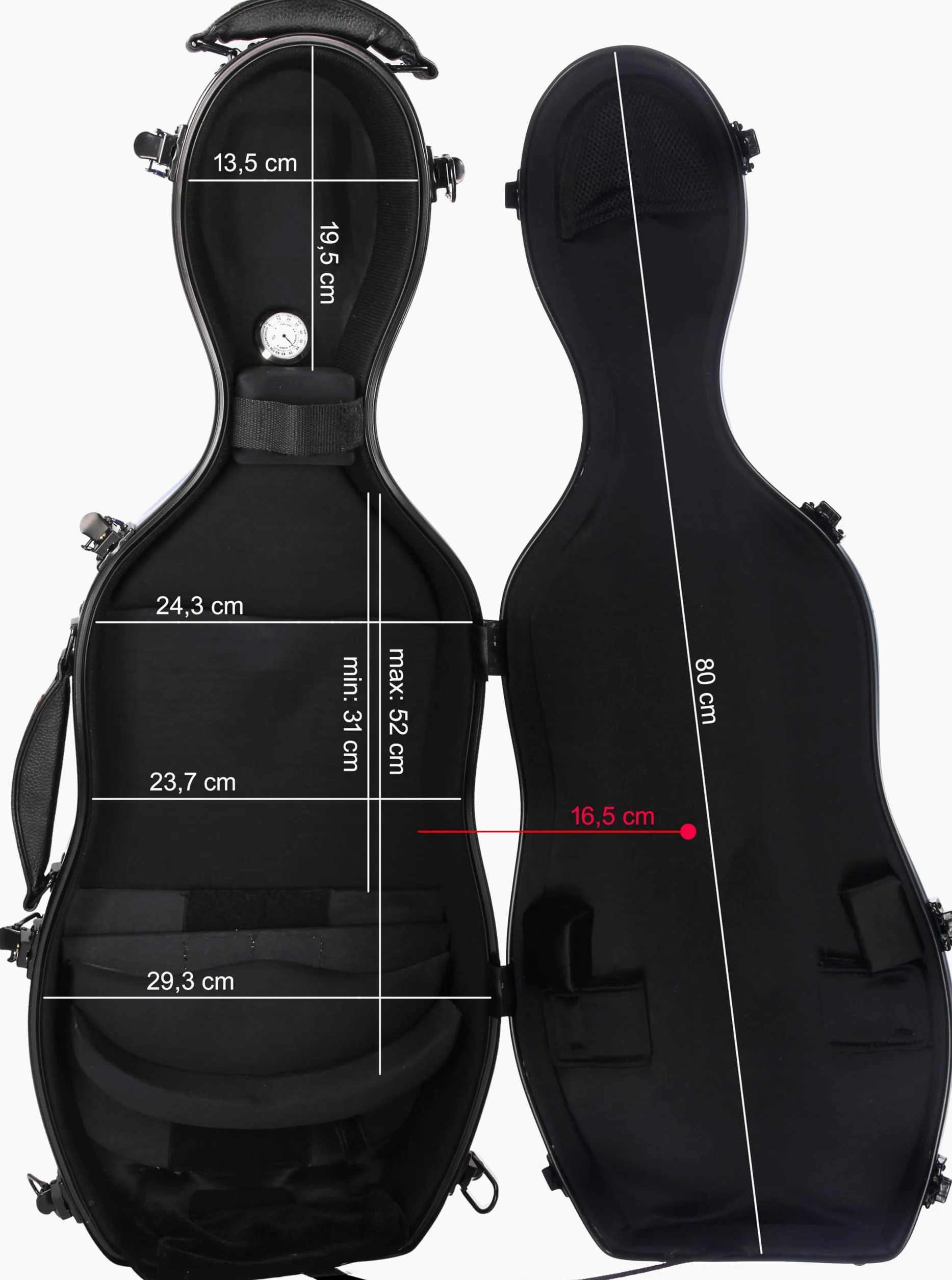 M-Case Custodia per Viola Fiberglass 38-43 Ultra Light verde borsa musicale
