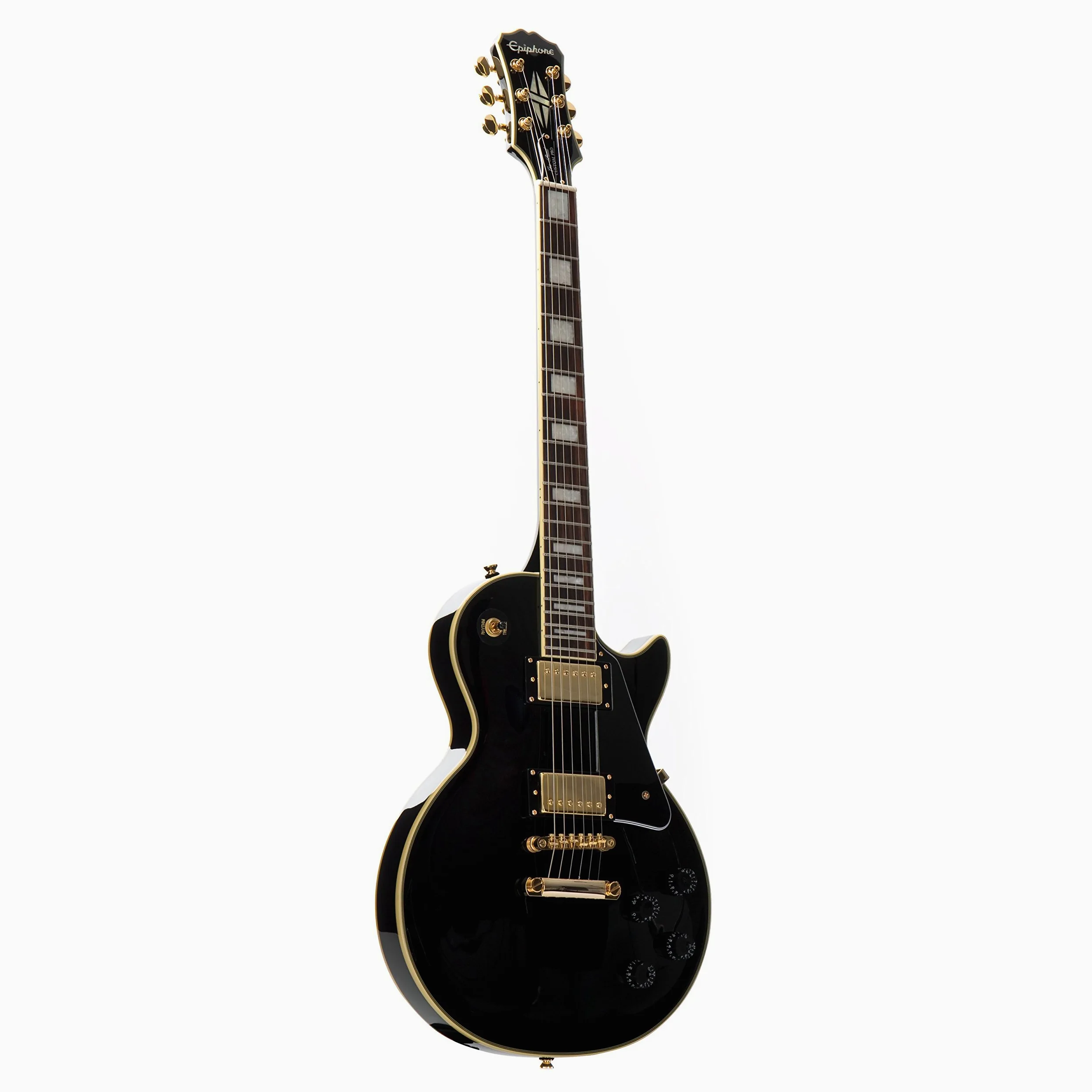 Epiphone ENCTEBGH1 Les Paul Custom Pro Chitarra Elettrica con ProBuckers e Coil-Tapping, Ebano