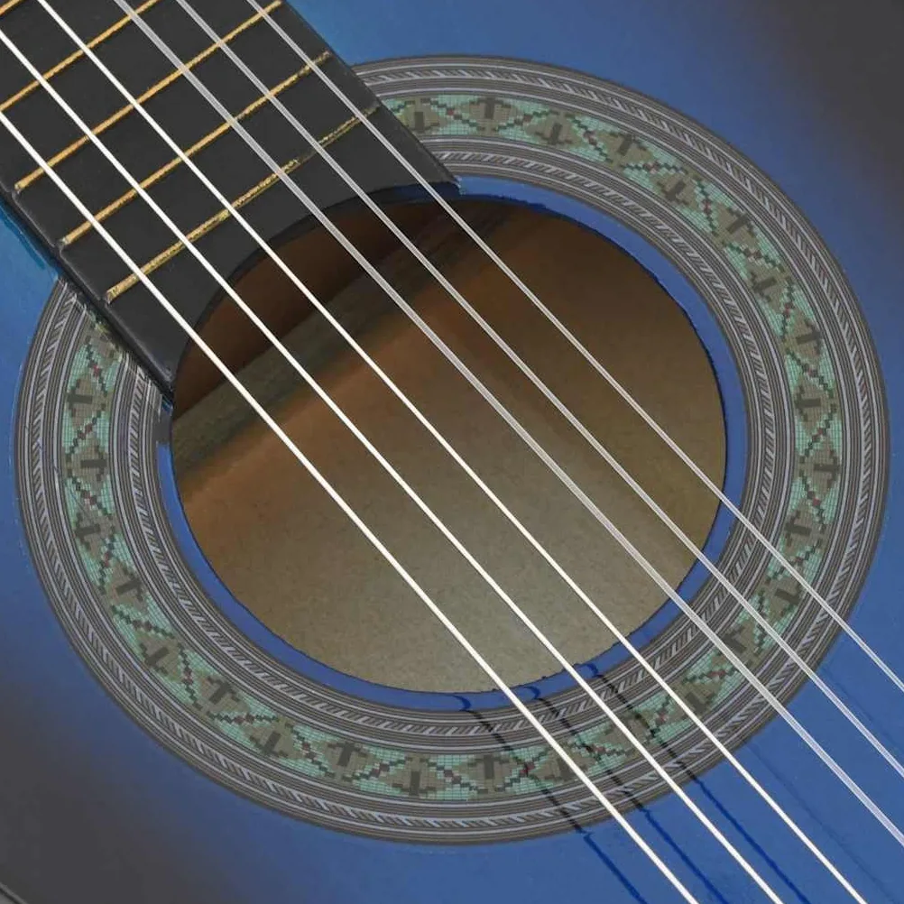 Set Chitarra Classica per Principianti Blu 8 pz 1/2 34", Arte e Svago,Strumenti Musicali,Strumenti a Corda,Chitarre, 2.05kg-70125