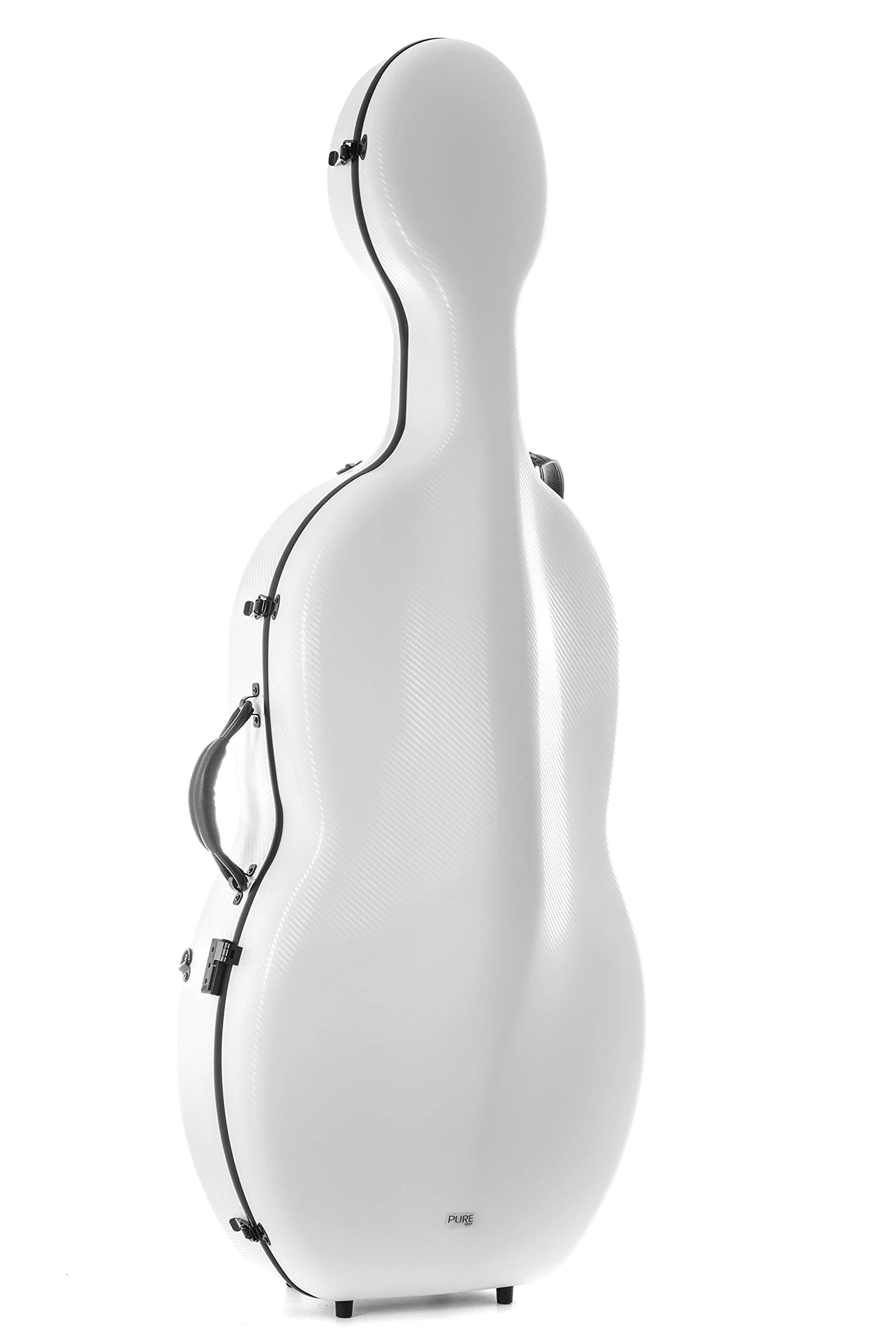 GEWA custodia per violoncello in policarbonato 4/4 bianco con cinghie a zaino e maniglia laterale
