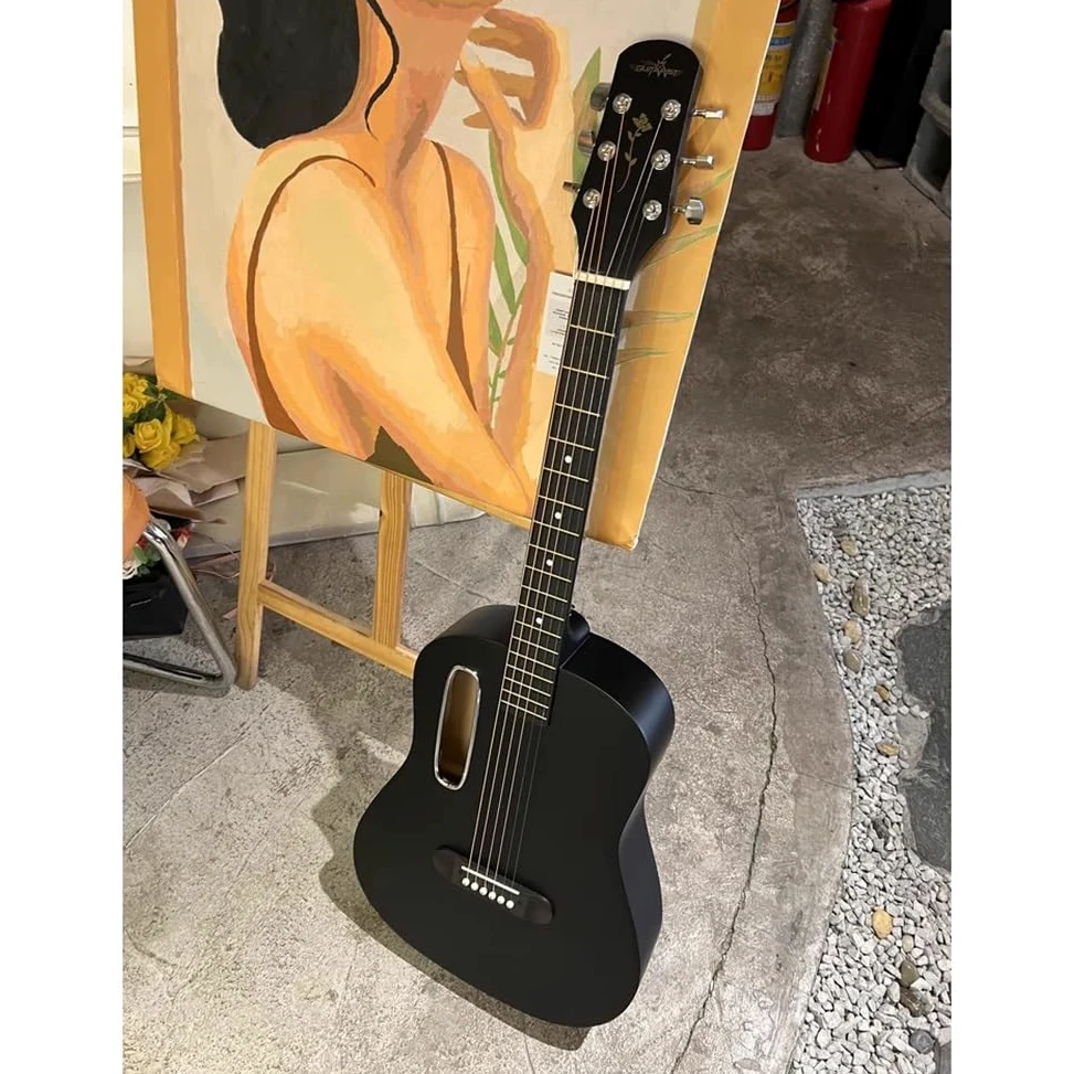 Chitarra acustica da 96 cm, per principianti, adulti, adolescenti, con kit di accessori, include custodia, accordatore, corde in acciaio, capotasto, tracolla