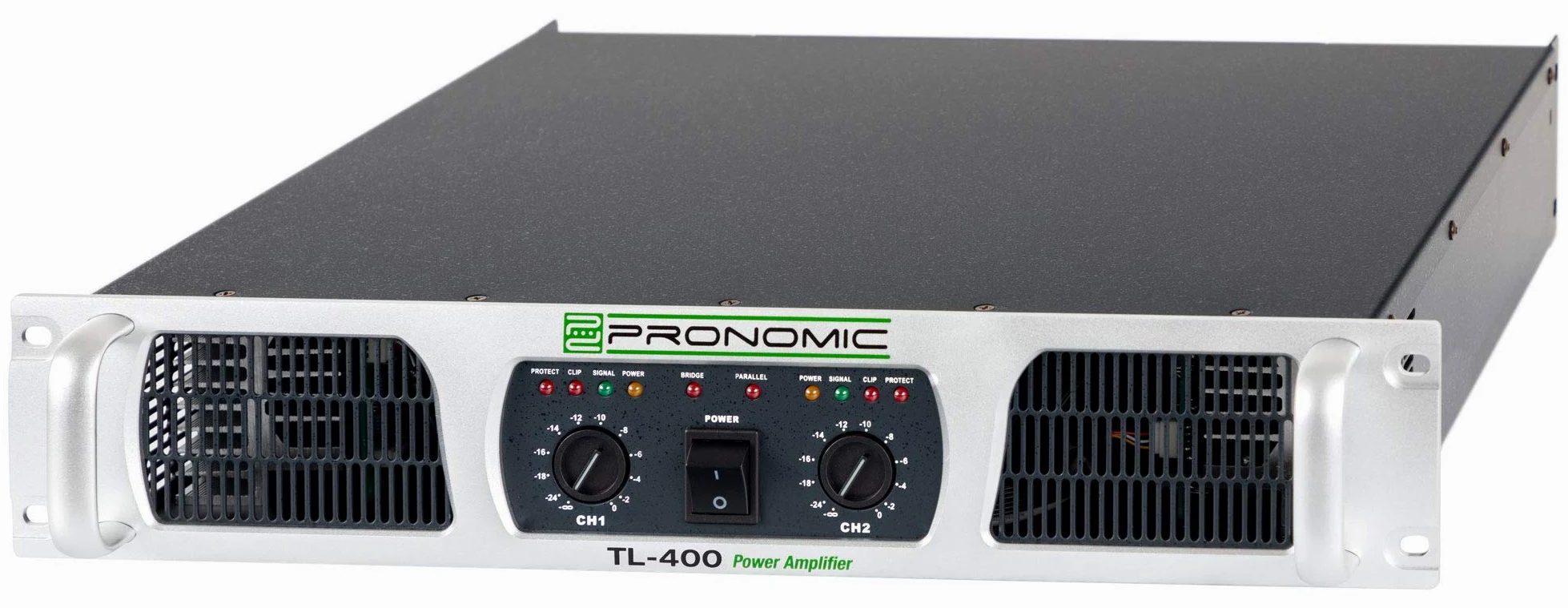 Pronomic TL-400 Finale - Amplificatore Stereo 2x1000W@2O - Ventola a Temperatura - Modalità Parallel, Stereo, Bridge - Circuiti Protezione - Uscita Class AB.