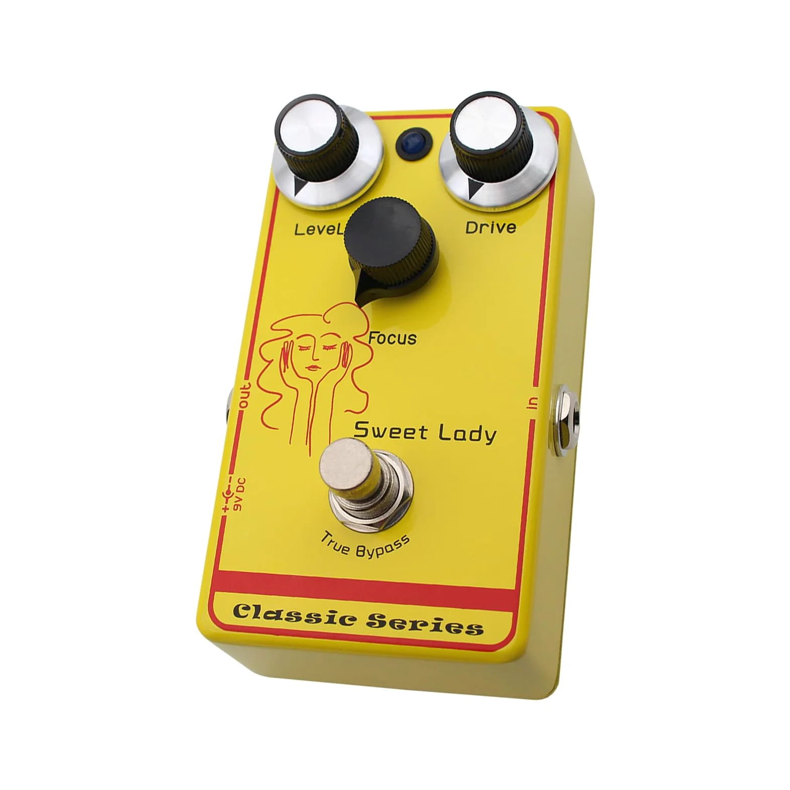 Pistallo di Overdrive Mosky, Pedale degli Effetti della Chitarra a Basso Guadagno Sensibile al Tocco Professionale con Vero Bypass, Potenza 9 V CC (Ingresso/Output da 6,35 mm)