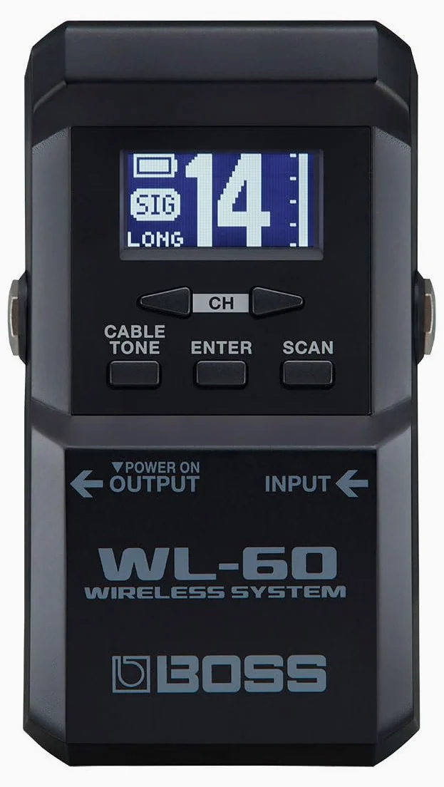BOSS WL-60 Cavo virtuale wireless per i professionisti del palco | Tecnologia wireless in formato pedale per le pedaliere | Simulazione interna del suono del cavo