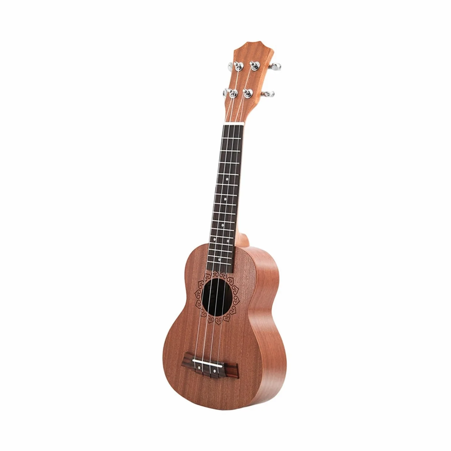 Strumento Per Chitarra A Quattro Corde Ukulele Con Motivi In ​​legno Sapele Da 21 Pollici Ukulele