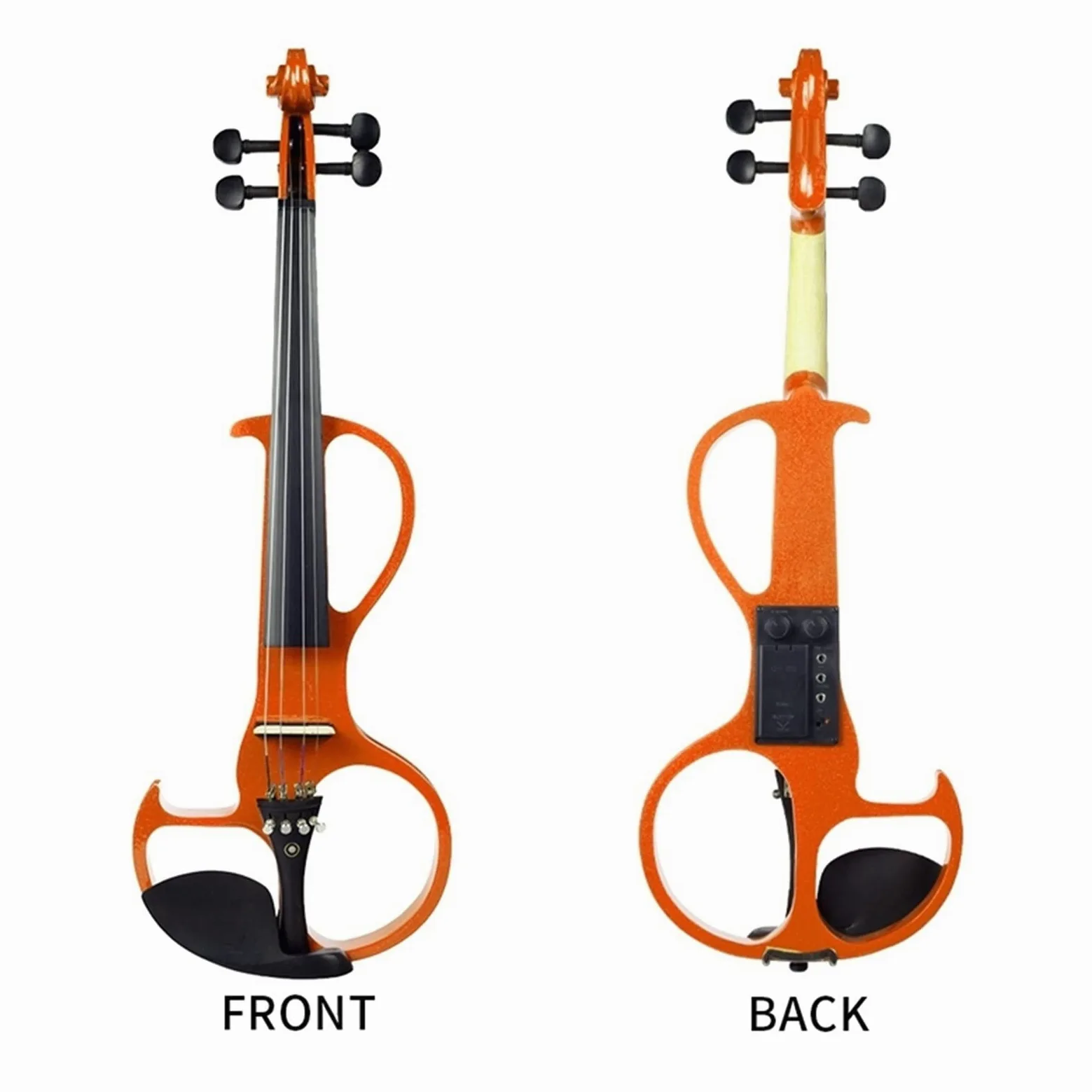 Violino elettrico Violino 4/4 a grandezza naturale, con cuffie per pianoforte, tuta di colofonia, violino silenzioso