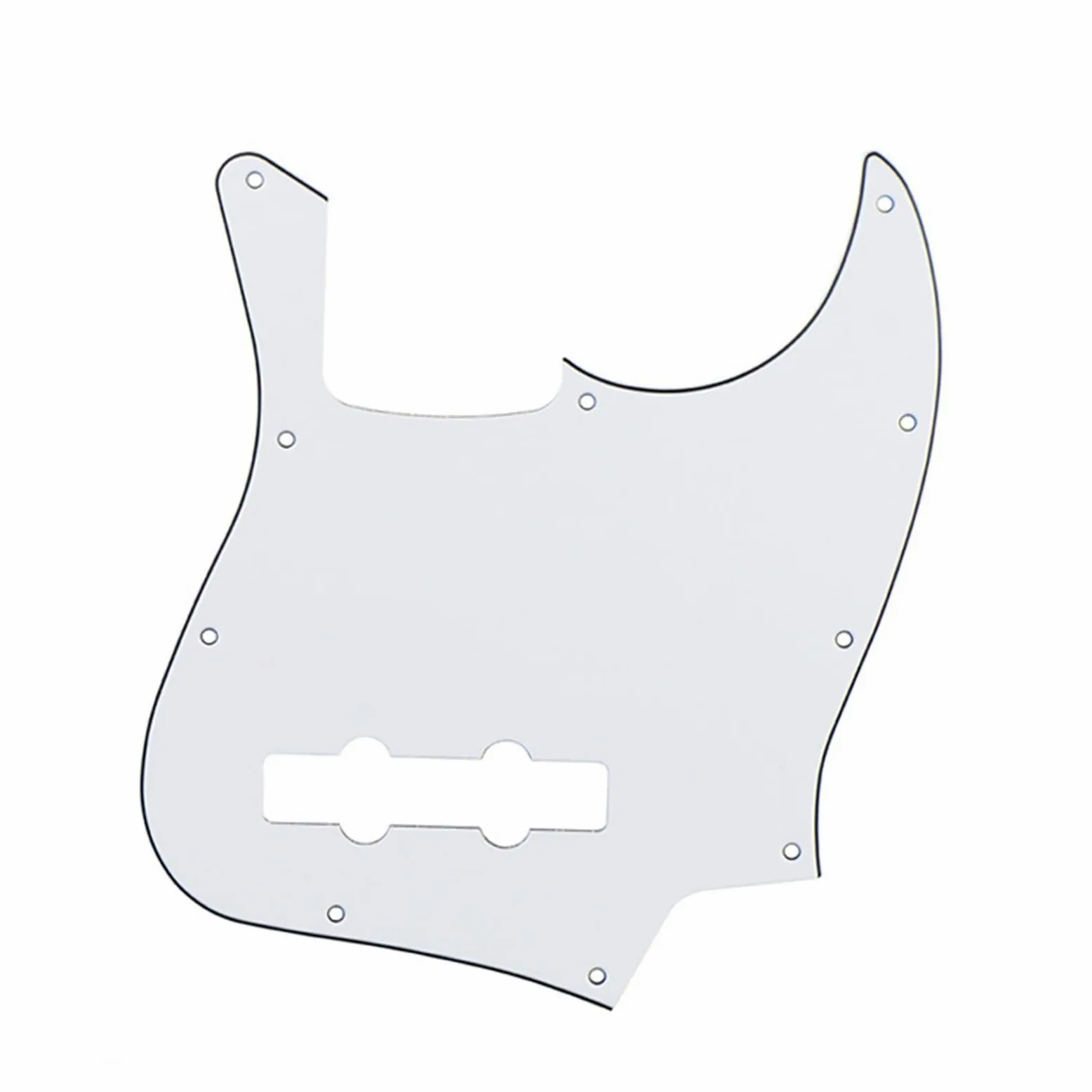 Set Battipenna E Piastra Posteriore Adatto Per Copertura Frontale Del Pannello Battipenna Per Chitarra Elettrica JB A 4 Corde Per Basso Elettrico(White)