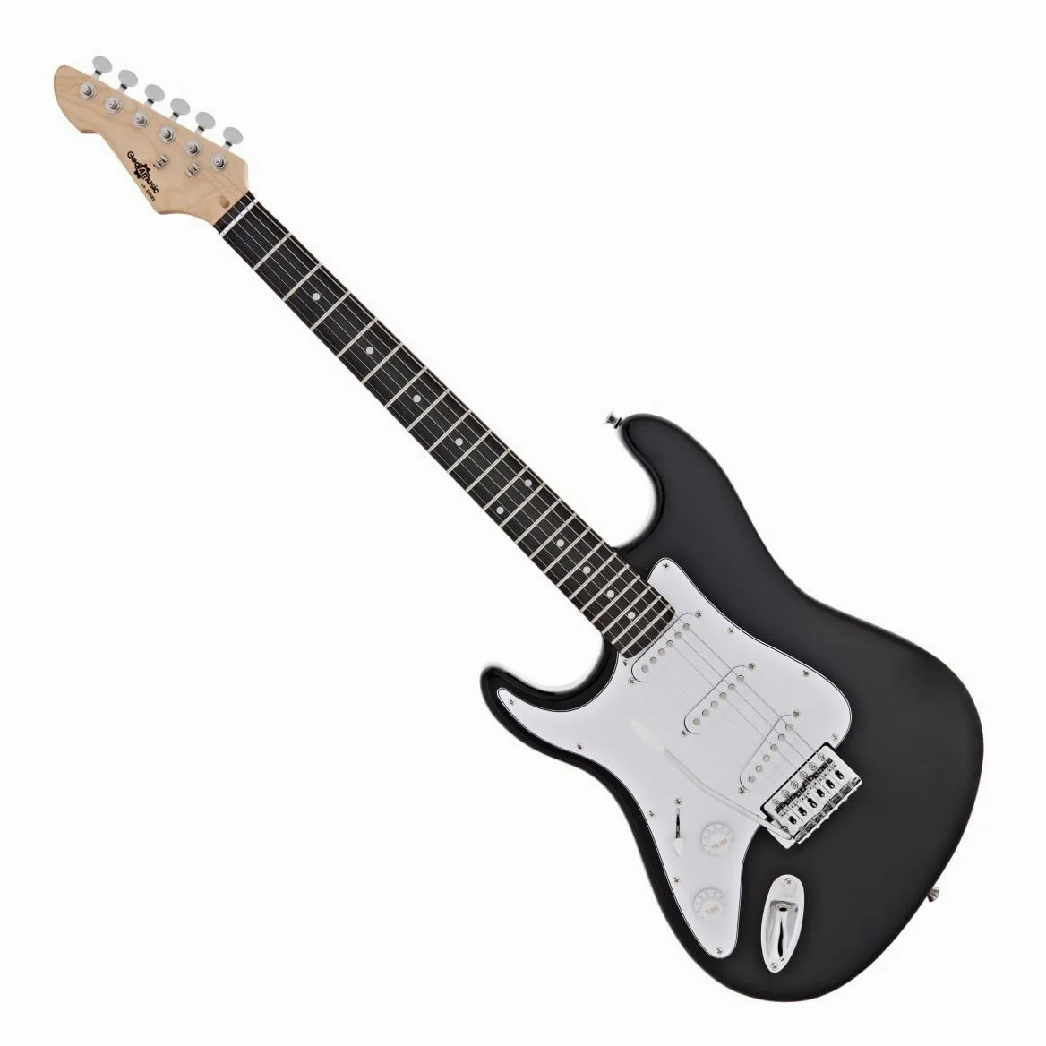 LA Chitarra Elettrica Mancini Nera, Ampli 15W e Accessori | Per mancini principianti, chitarra LA leggera e comoda, ampli EQ 3 bande con overdrive e uscita cuffie