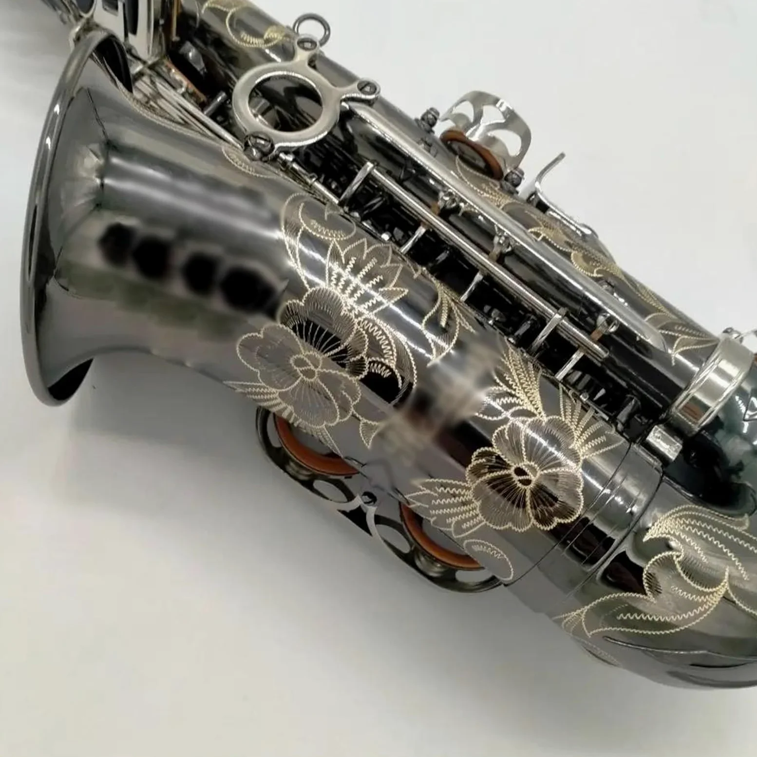 sassofono Sassofono Contralto Tedesco Strumento Musicale In Ottone Con Sax Contralto In Lega Di Nichel Nero Nero Con Custodia (Color : High-end bag)