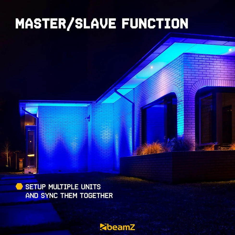 BeamZ BBP94W - Uplighter a batteria senza fili, rondella da parete LED da 48 W con controllo DMX, luce par alimentata a batteria ricaricabile per eventi, illuminazione verticale ed effetti di lavaggio
