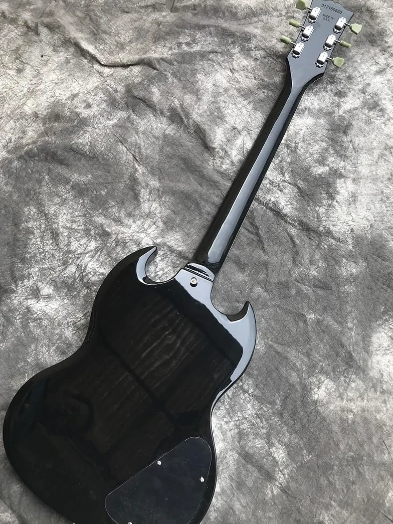 Chitarra elettrica personalizzata for mancini, chitarra con top in acero fiammato, corpo in mogano, tastiera in palissandro
