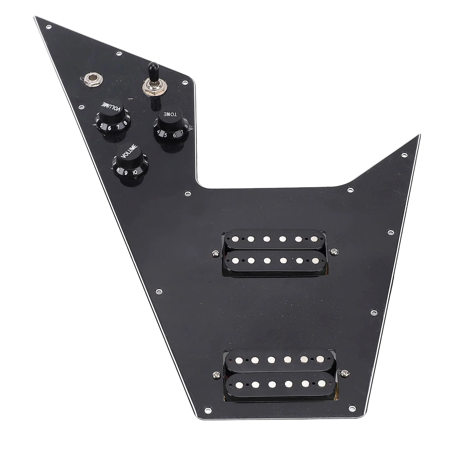 Battipenna per Chitarra Elettrica, Battipenna per Chitarra in Legno e Lega con Design Caricato Precablato, Pickup in Ceramica per Piastra di Protezione Addizione Volante Pickup