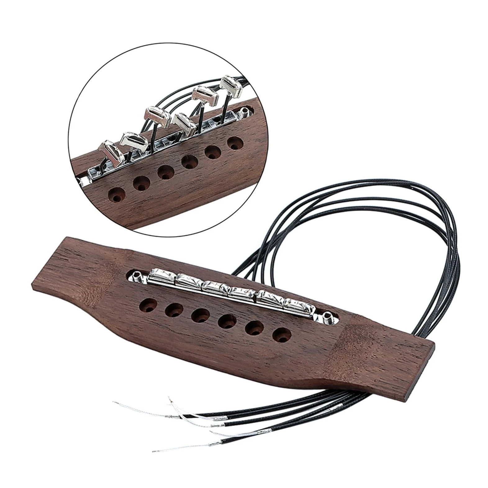 Pickup piezoelettrico a ponte per chitarra acustica, per 6 corde, per chitarra elettrica, chitarra acustica, piezo, pickup a ponte