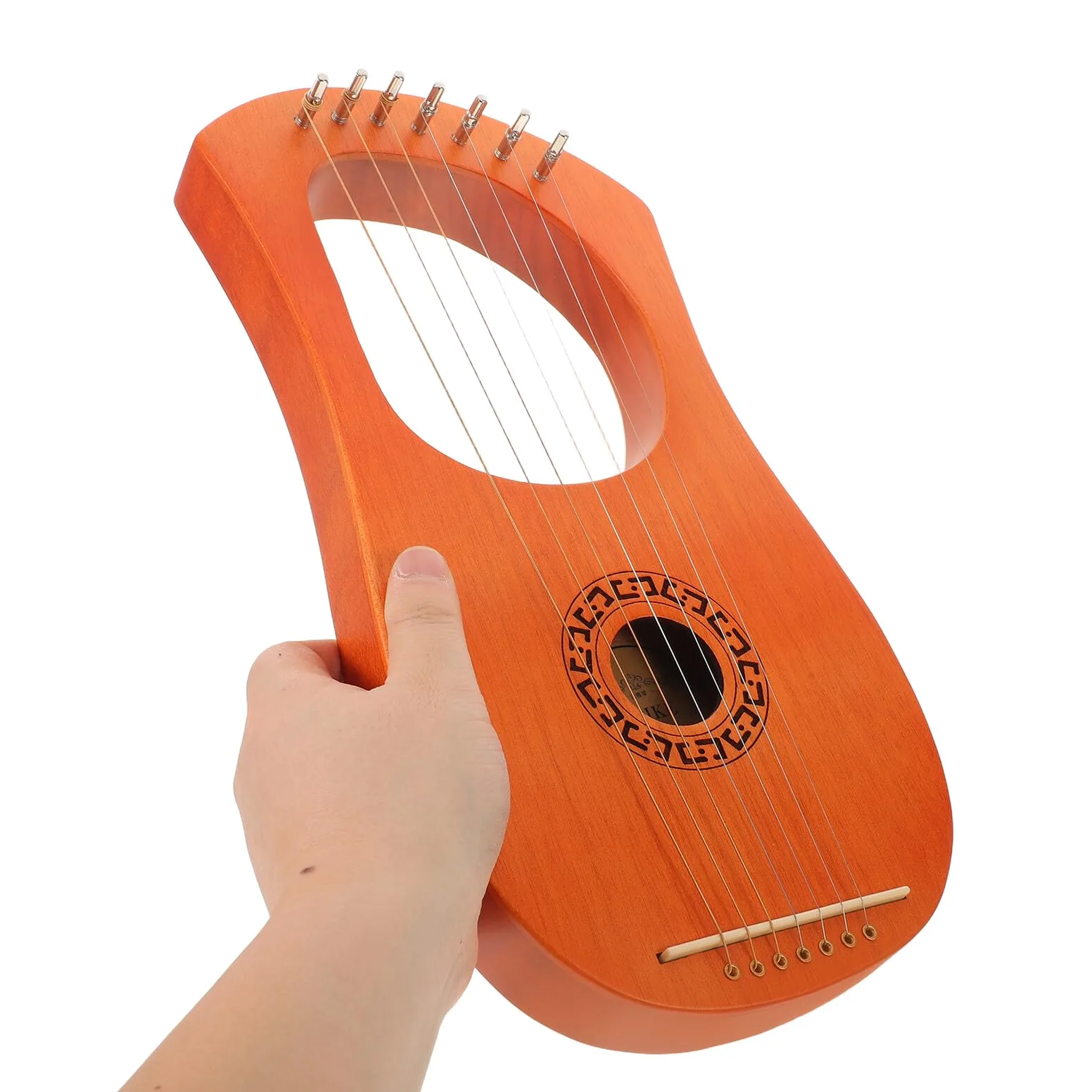 Beaupretty Arpa Lira Portatile in Legno a 7 Corde per Principianti e Adulti, Piccolo Strumento Musicale a Lira, Strumento Multiuso per Educazione Musicale e Intrattenimento