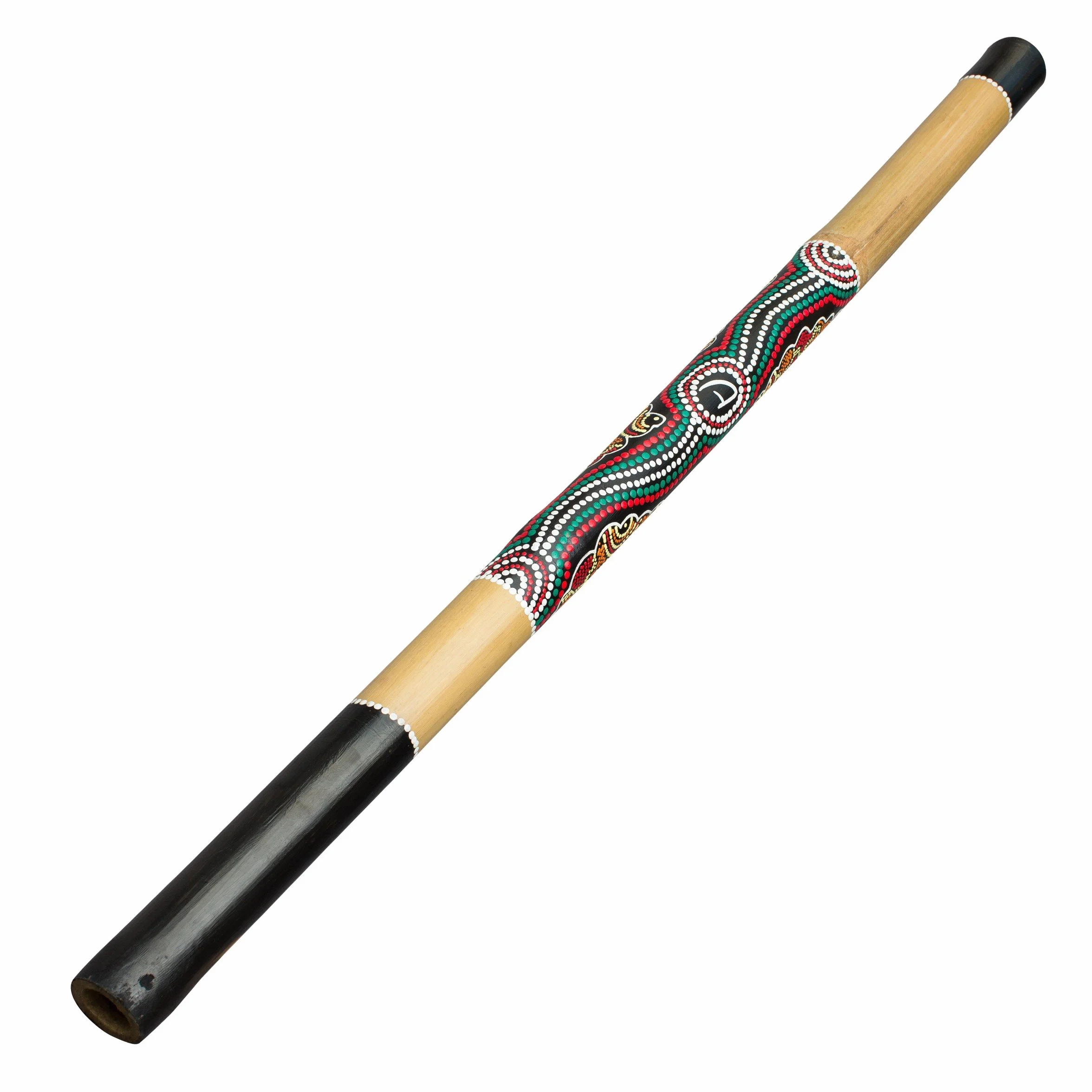 DIDGERIDOOO 120cm - dipinta a mano - compresa la cera d'api e la borsa didgeridoo. Didgeridoo per principianti