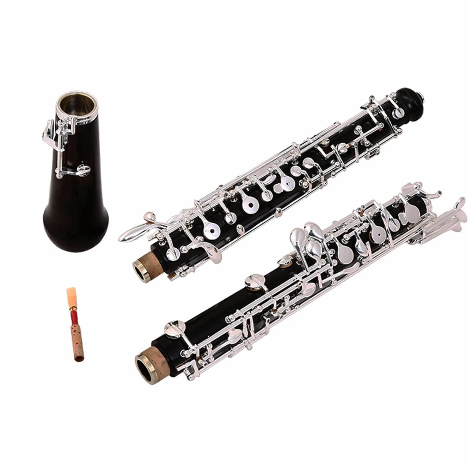 Oboe Strumento per Oboe in Legno Sintetico in Do Maggiore Stile Semiautomatico con Tasti Placcati in Argento