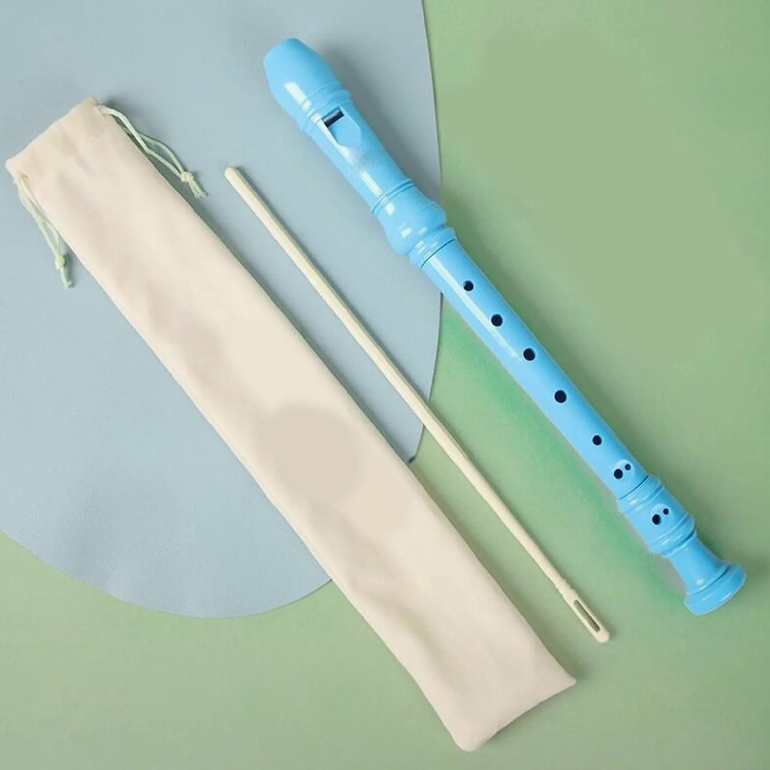 Flauto Dolce Professionale Flauto Dolce Soprano (chiave Di C) Diteggiatura Tedesca A 8 Fori Ideale Per Principianti(Blue)