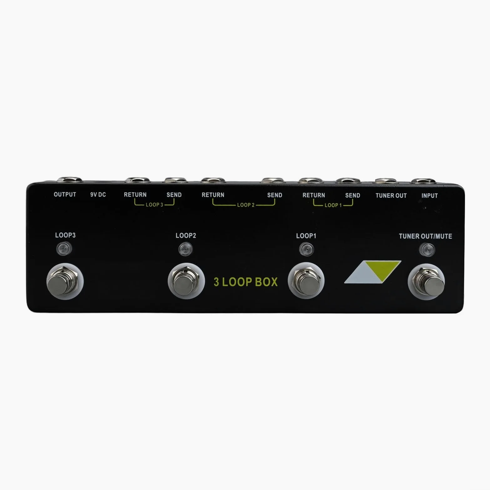 Pedale per effetti per chitarra a 3 loop con funzione True Bypass Looper e Tuner Mute, Shell in metallo Multi Loop Switcher, opzioni di ingresso versatili per chitarristi e bassisti in studio o