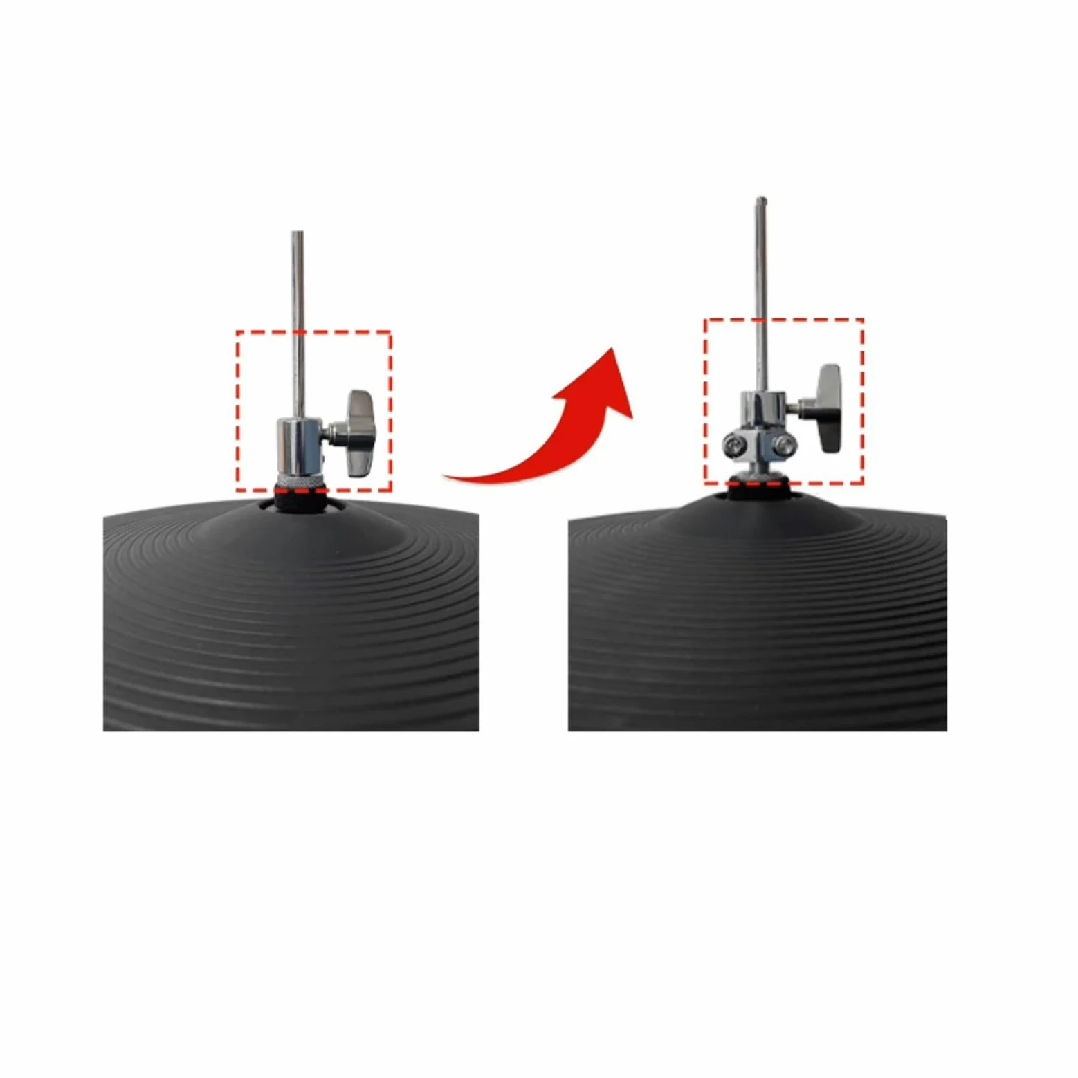 Piatti Hi-hat da 35,6 cm con batteria elettronica, design indipendente per un suono migliorato, ideali per pratica e prestazioni, supporto non incluso