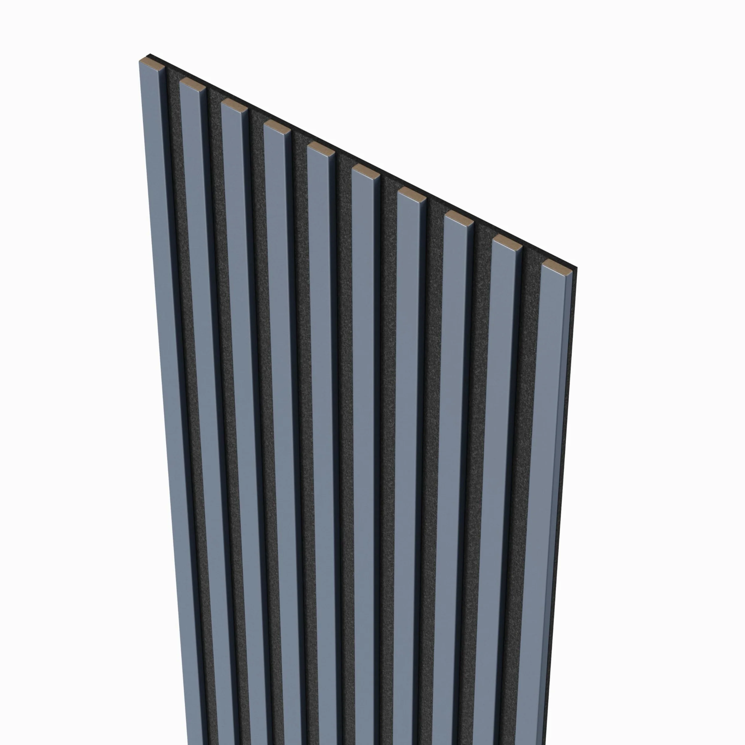 Pannelli Fonoassorbenti Acustici MDF Grigio Arctis 2 Pezzi 26,5x240 cm su Piastra Nera Facile da Montare per Pareti Interne Stile Moderno