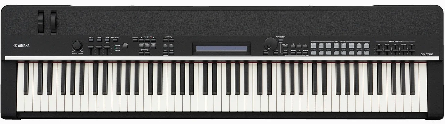 Yamaha Piano da palco CP4 con tasti in legno naturale e pedale Sustain