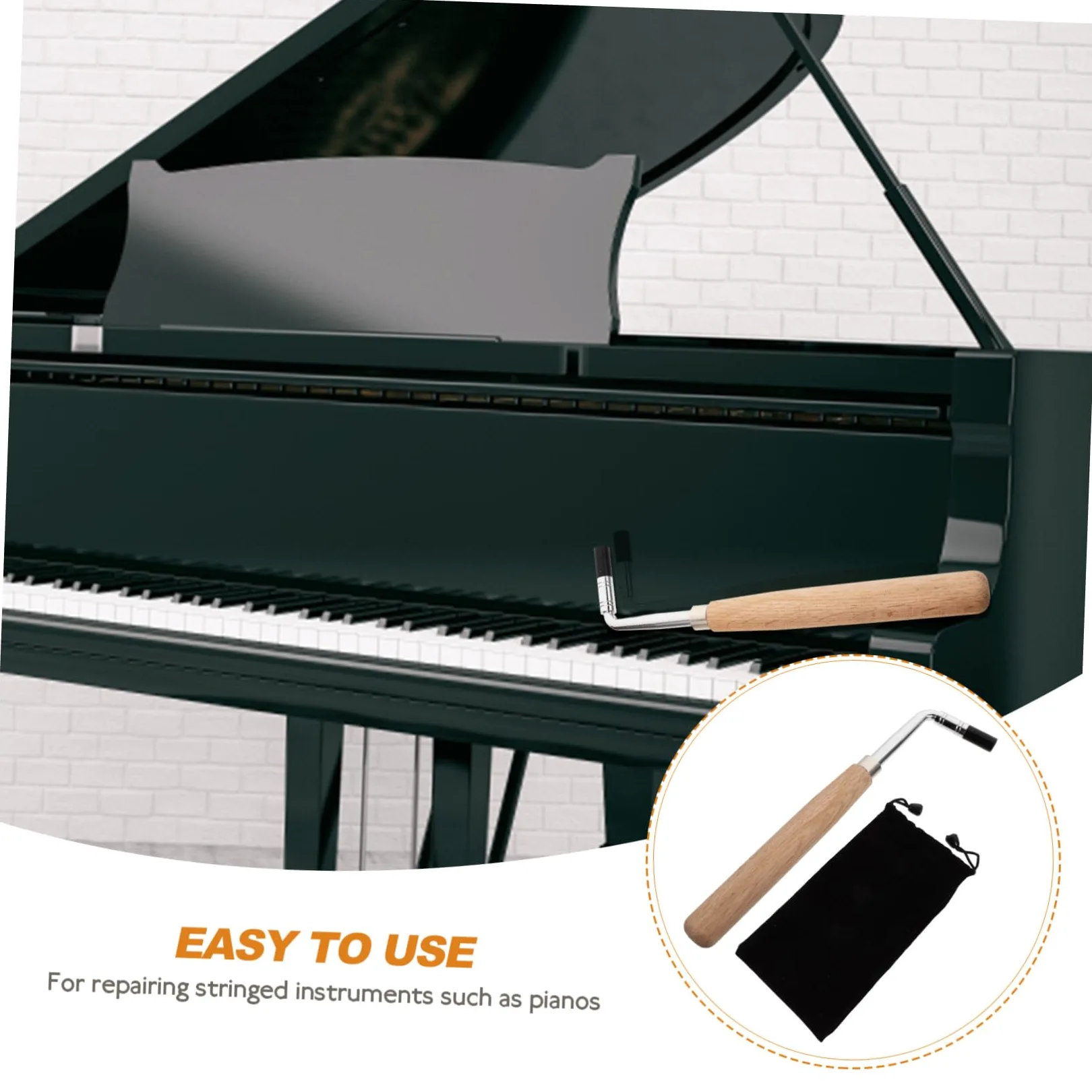 BESTonZON Chiave per Accordatura del Pianoforte Strumento di Regolazione Facile e Pratico per Tastiere e Chitarre