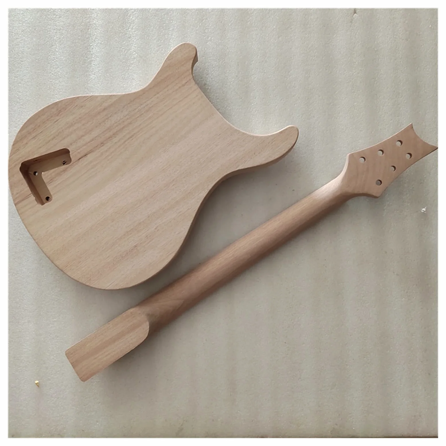 Corpo Chitarra Fatto a Mano 1 Set Collo di Chitarra Non Finito E Corpo per PRS. Kit per Chitarra Elettrica in Stile