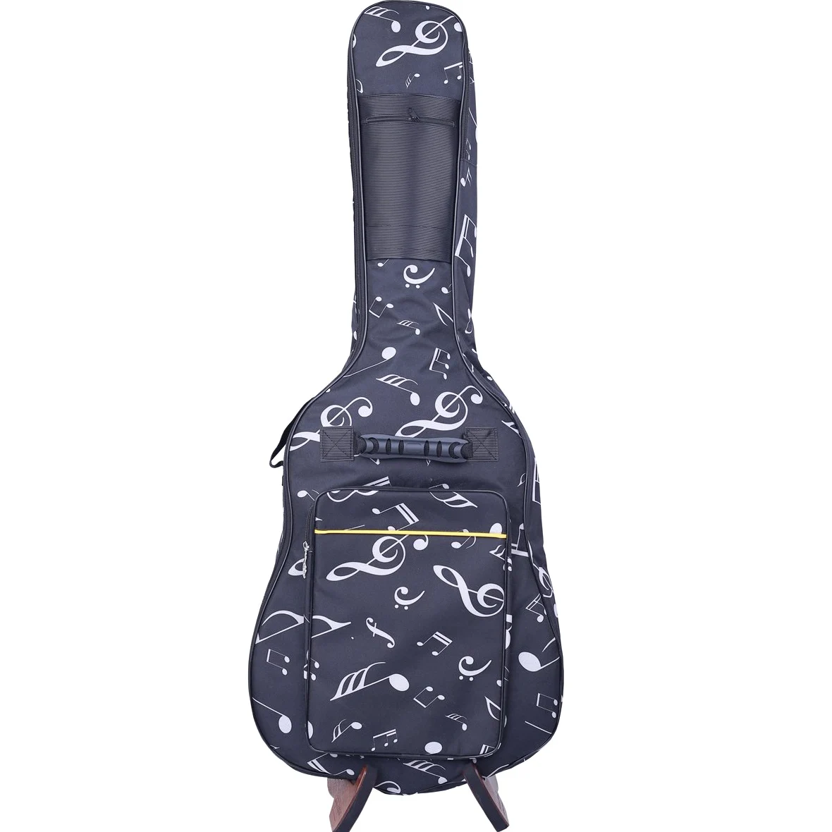 Kingpoint, borsa per chitarra in tessuto Oxford, imbottita, con spallacci, Music Notes Pattern