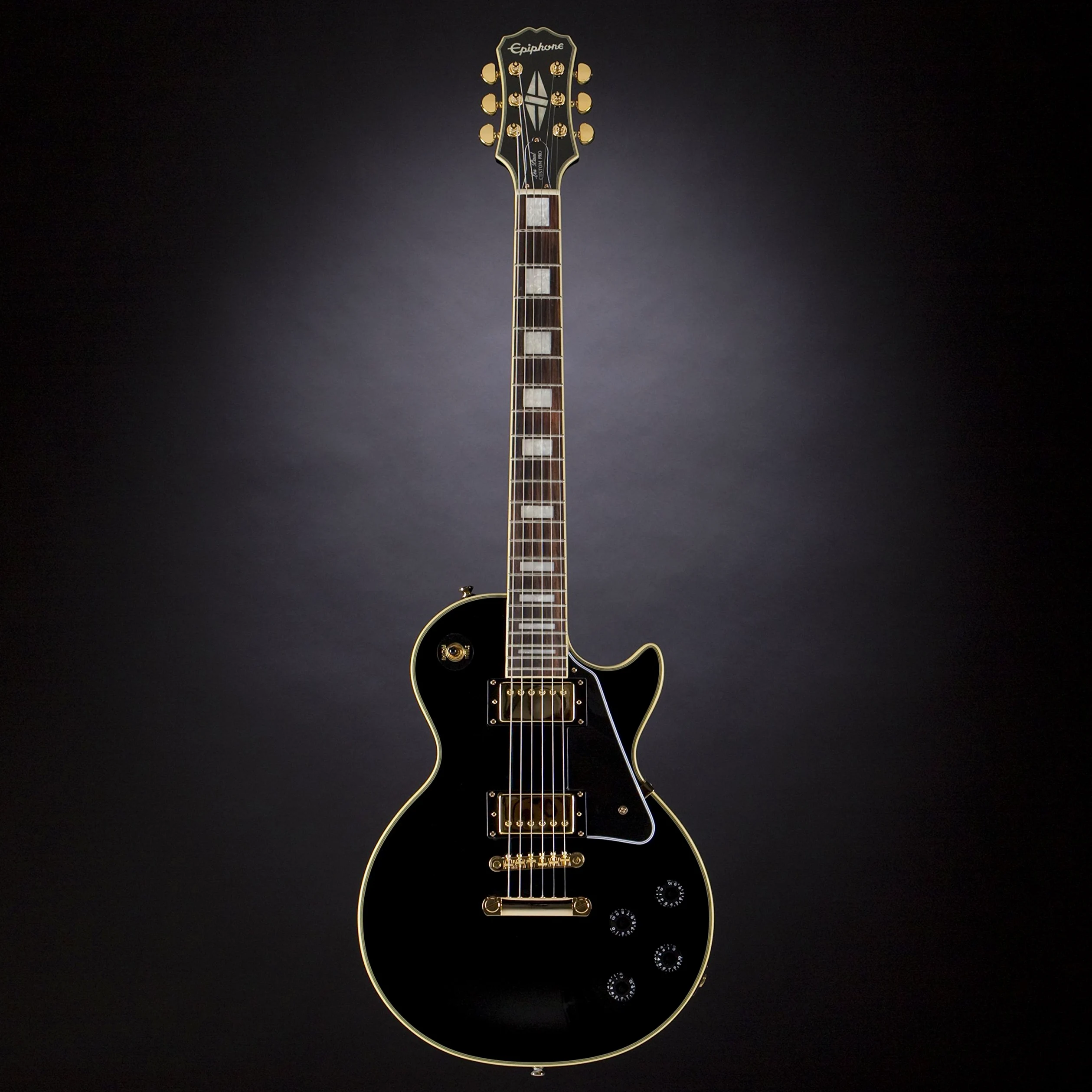 Epiphone ENCTEBGH1 Les Paul Custom Pro Chitarra Elettrica con ProBuckers e Coil-Tapping, Ebano