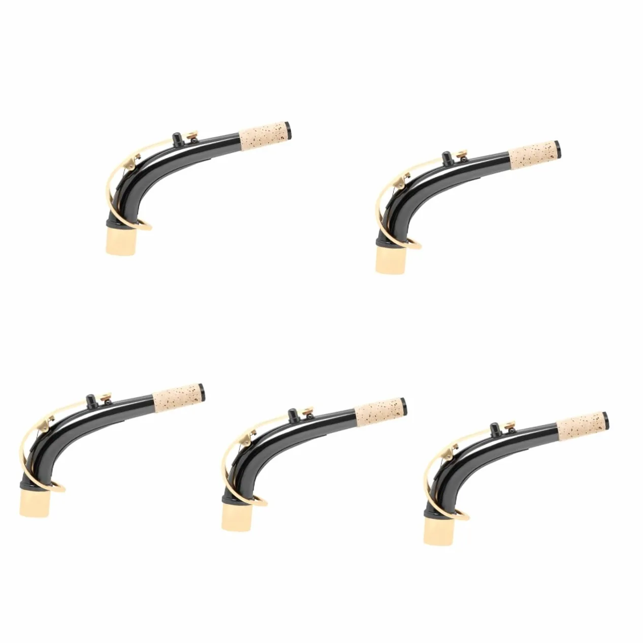 ibasenice 5pezzi Sostituzione Collo Curvo Per Sassofono Ottone Con Bocchino Kit Di Riparazione Per Sassofonisti Per Migliorare Intonazione e La Qualità Del Suono