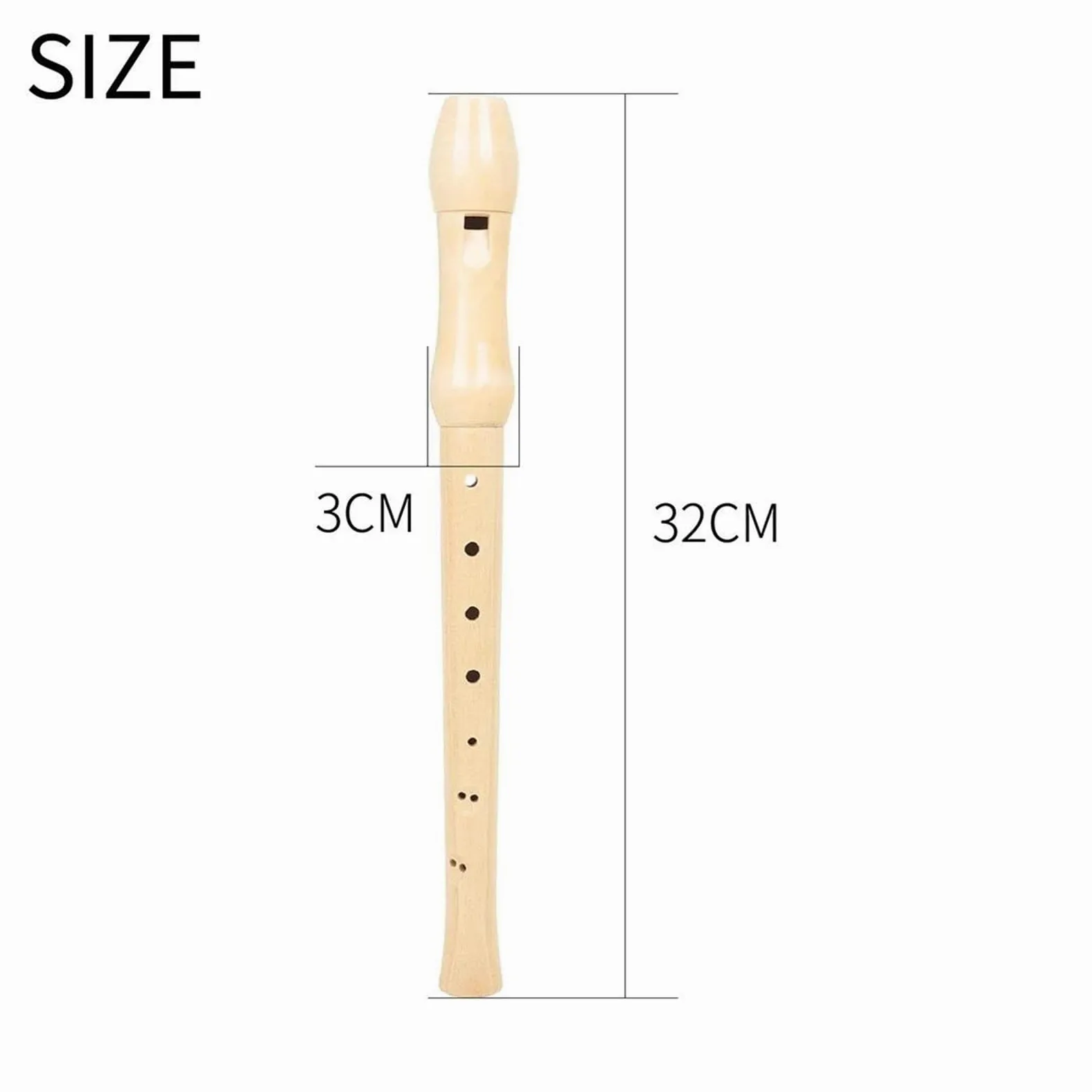 Flauto Dolce A 8 Fori Soprano Tono C Diteggiatura G Durevole | Facile da suonare e ha una piacevole sensazione vibrante con un suono ben centrato.(3 Pcs)