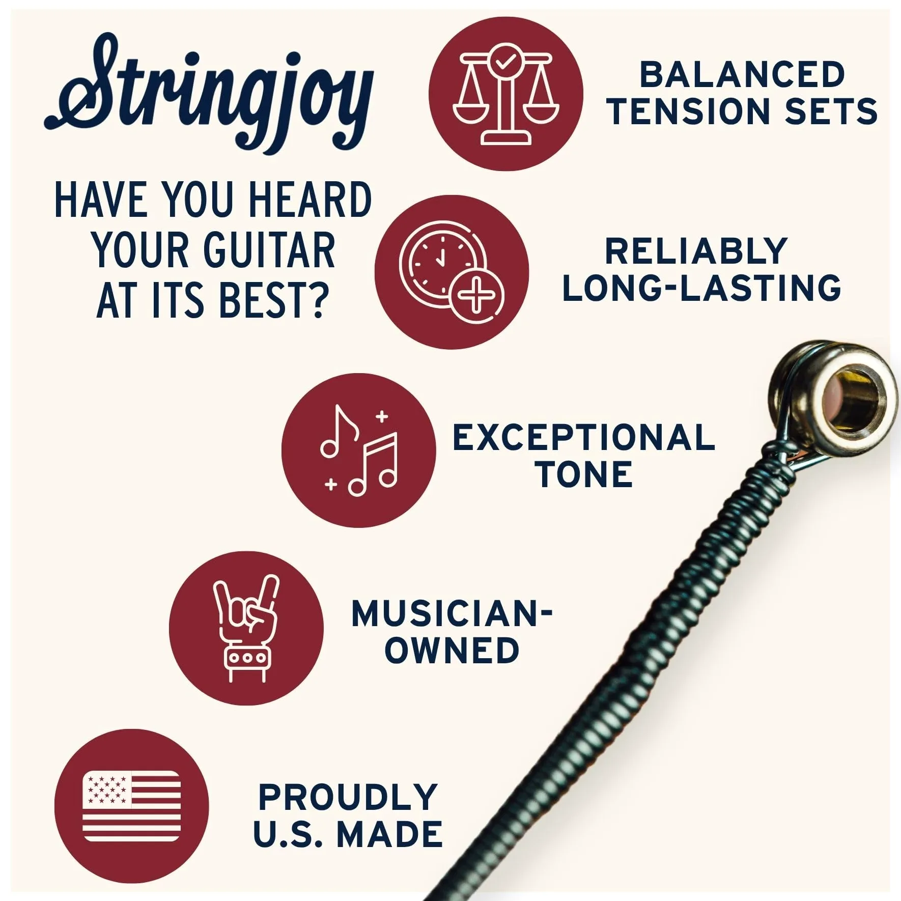 Stringjoy Corde per chitarra acustica bilanciate extra leggere rivestite in bronzo fosforoso 13-56, FW1356, tono e qualità del suono di lunga durata, set di 6 corde acustiche, confezione da 2