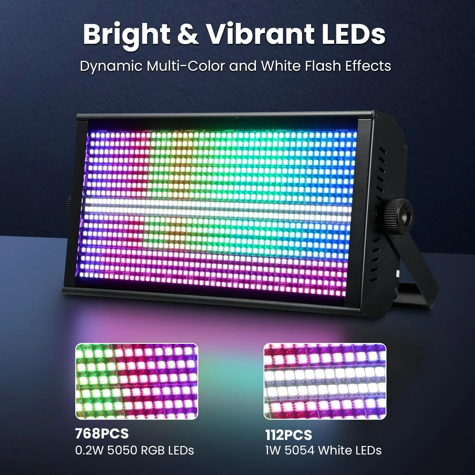 Betopper LF4808 - Luci stroboscopiche a matrice da 260 W, luci stroboscopiche e lampeggianti, mappatura dei pixel e controllo zonale, luci per palcoscenico, luci DMX Dj per feste, matrimoni, club, bar