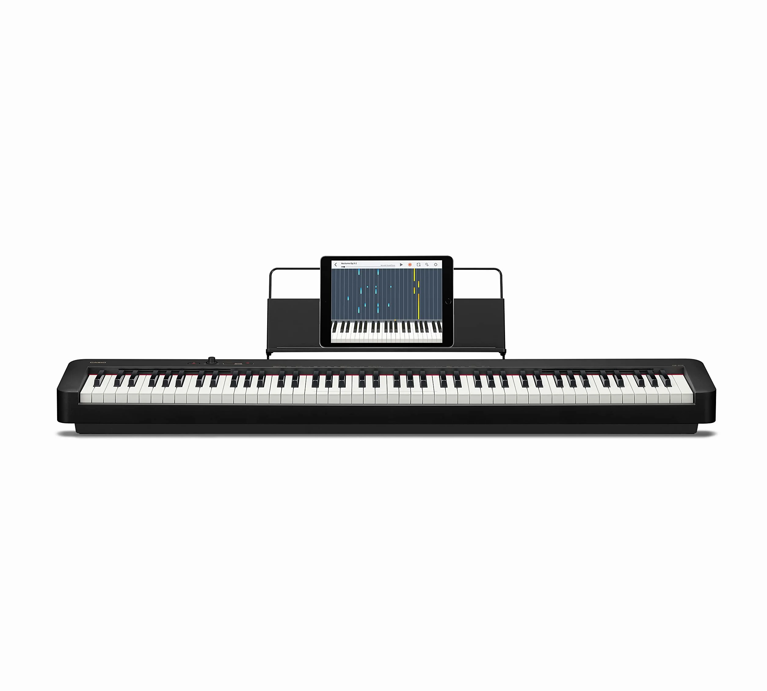 Casio CDP-S110BKC5 Fully Weighted Hammer Action Digital Piano, Nero & TIGER KYS14-BK Supporto per tastiere con doppio telaio a X - colore nero