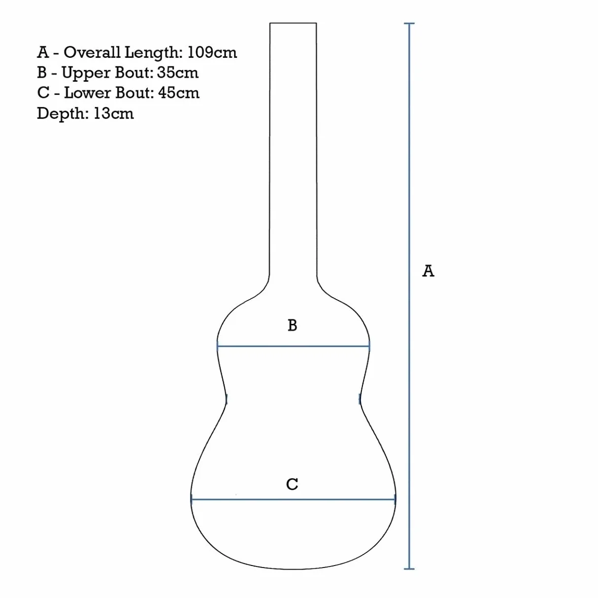 gear4music Custodia rigida per chitarra jazz per chitarre Arch Top