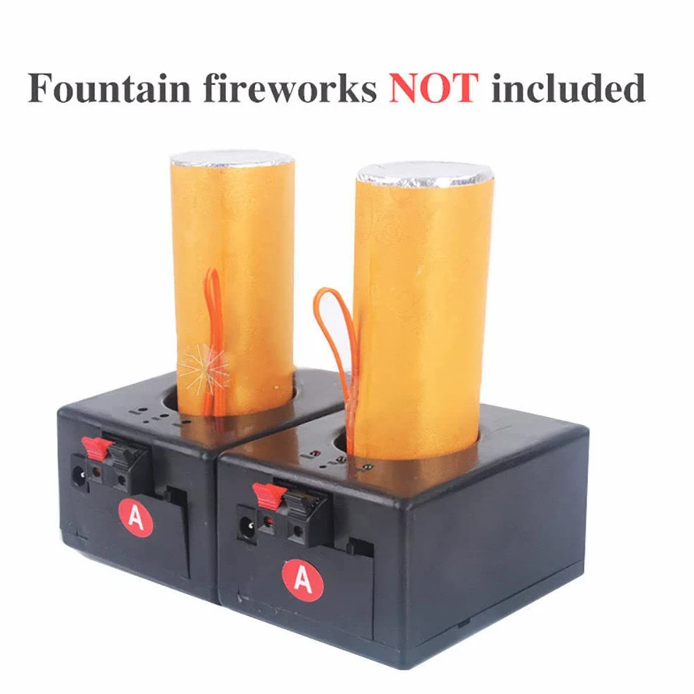 Accenditore Per Fuochi D'Artificio A Freddo, Ricevitore 12 Cues + Telecomando Senza Fili, Mini Fontana Per Fuochi D'Artificio Freddi, Sistema Pirotecnico Con Scintilla Per Matrimoni, Con Valigia
