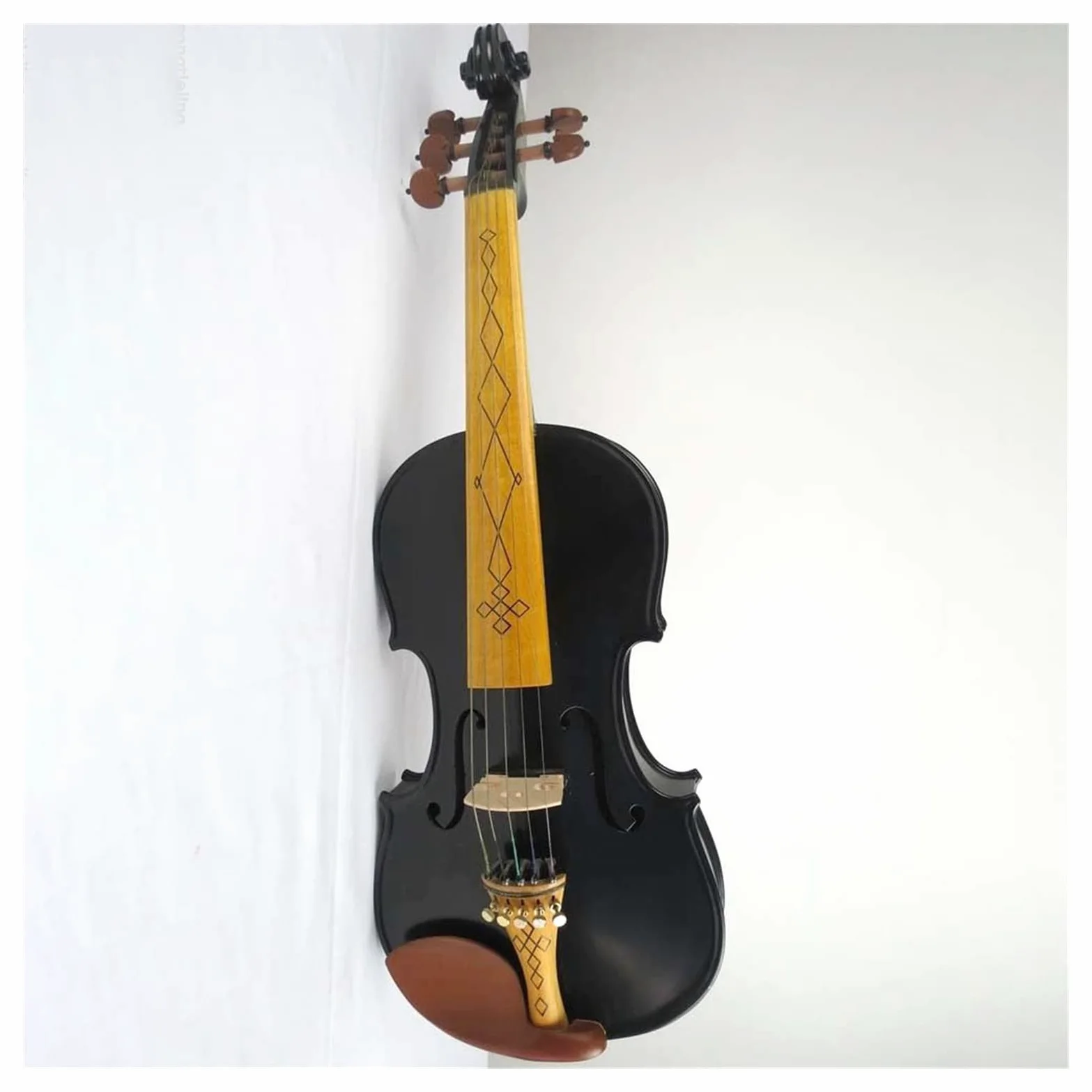 Violino Bel Colori Neri 5 Corde Violino Elettrico E Violino Acustico 44 Violino In Legno Massello Violino (Color : A)