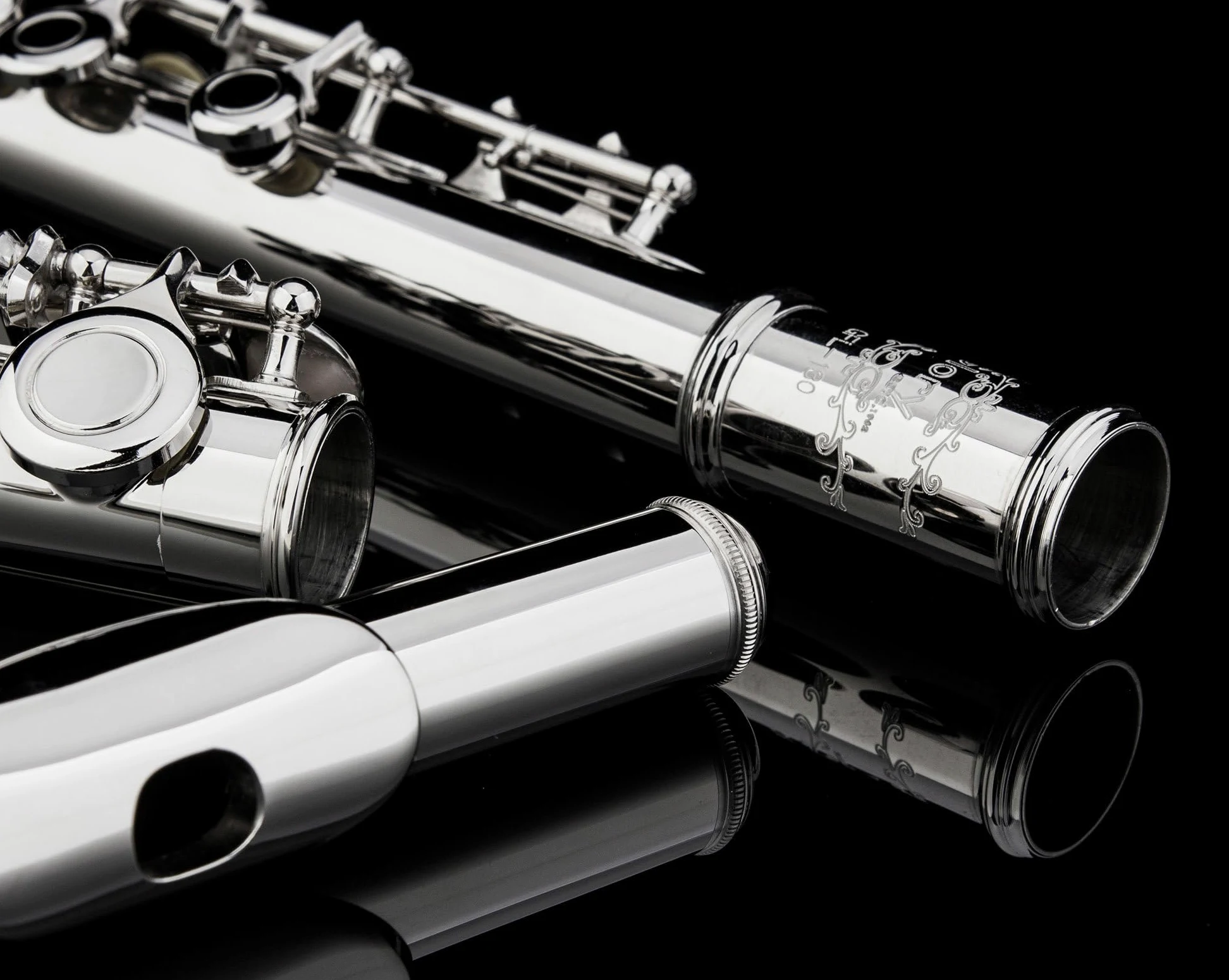 Gloria chiusi fori C flauto con custodia, panno per tuning asta e guida per grasso e guanti, Nickel silver