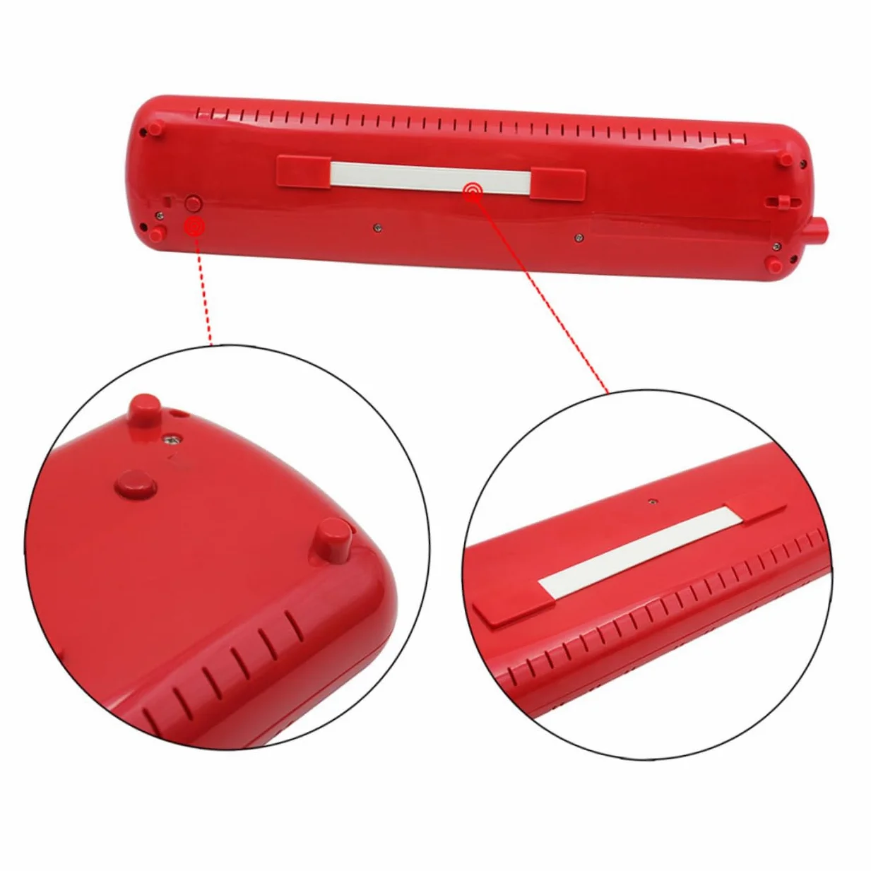Melodica a 37 Tasti, Strumento Musicale con Custodia | Abs Rosso, Leggero e Facile da Riporre, con Borsa Inclusa per Trasporto Comodo